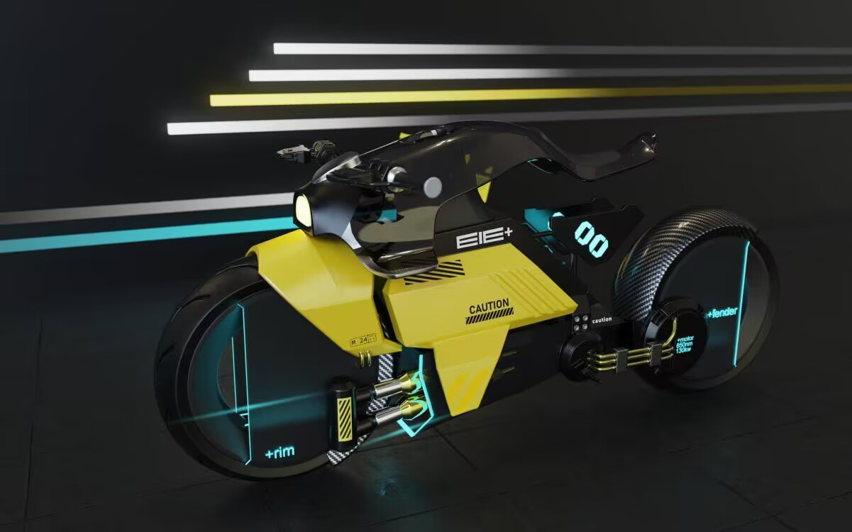 Some copies of motorcycle rendering，