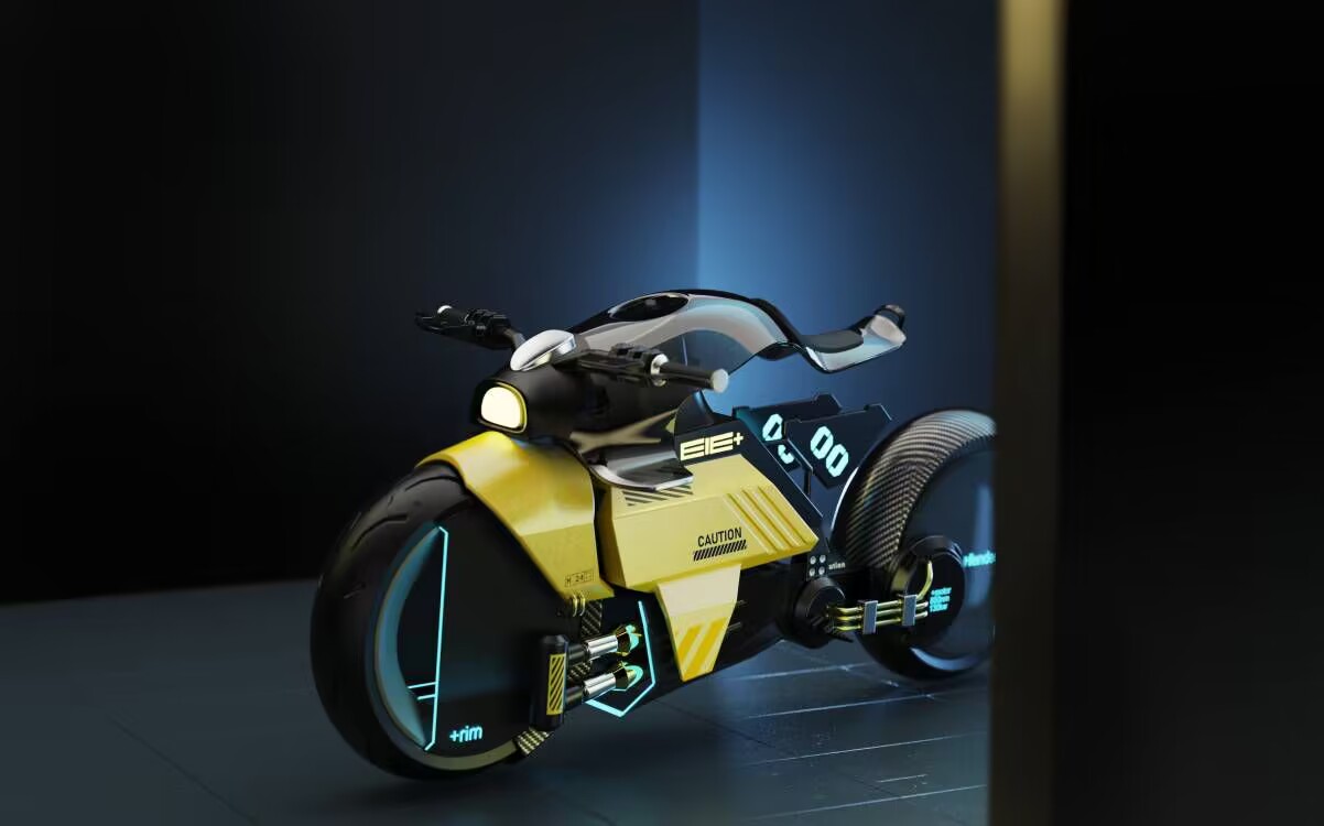 Some copies of motorcycle rendering，