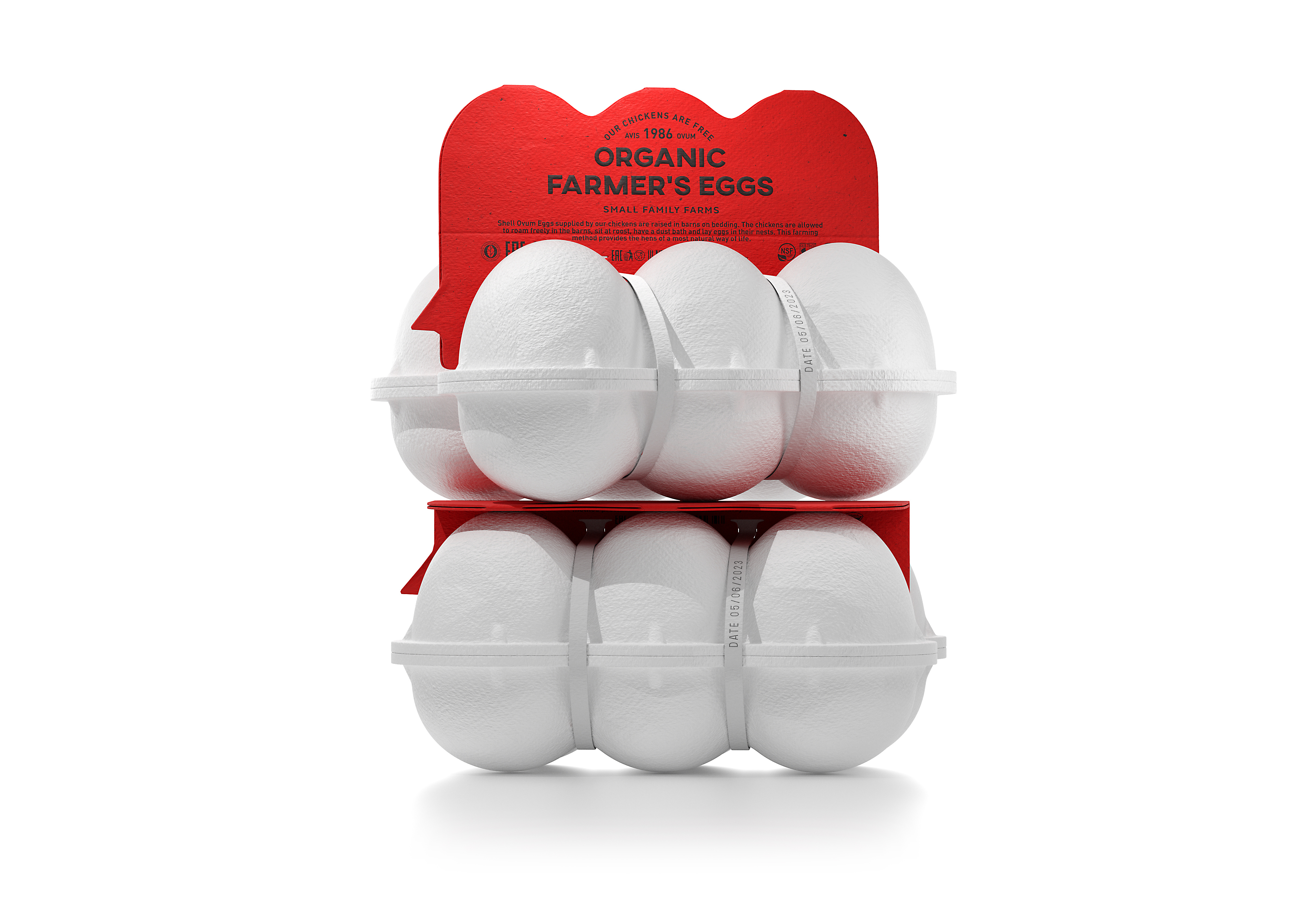 Organic，egg，packing design，