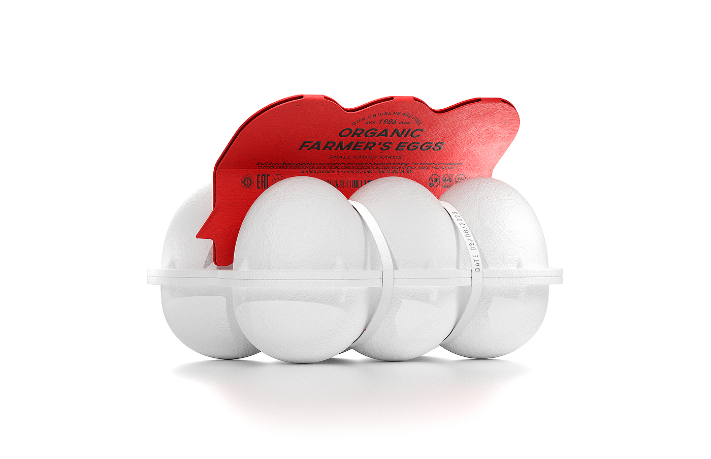 Organic，egg，packing design，