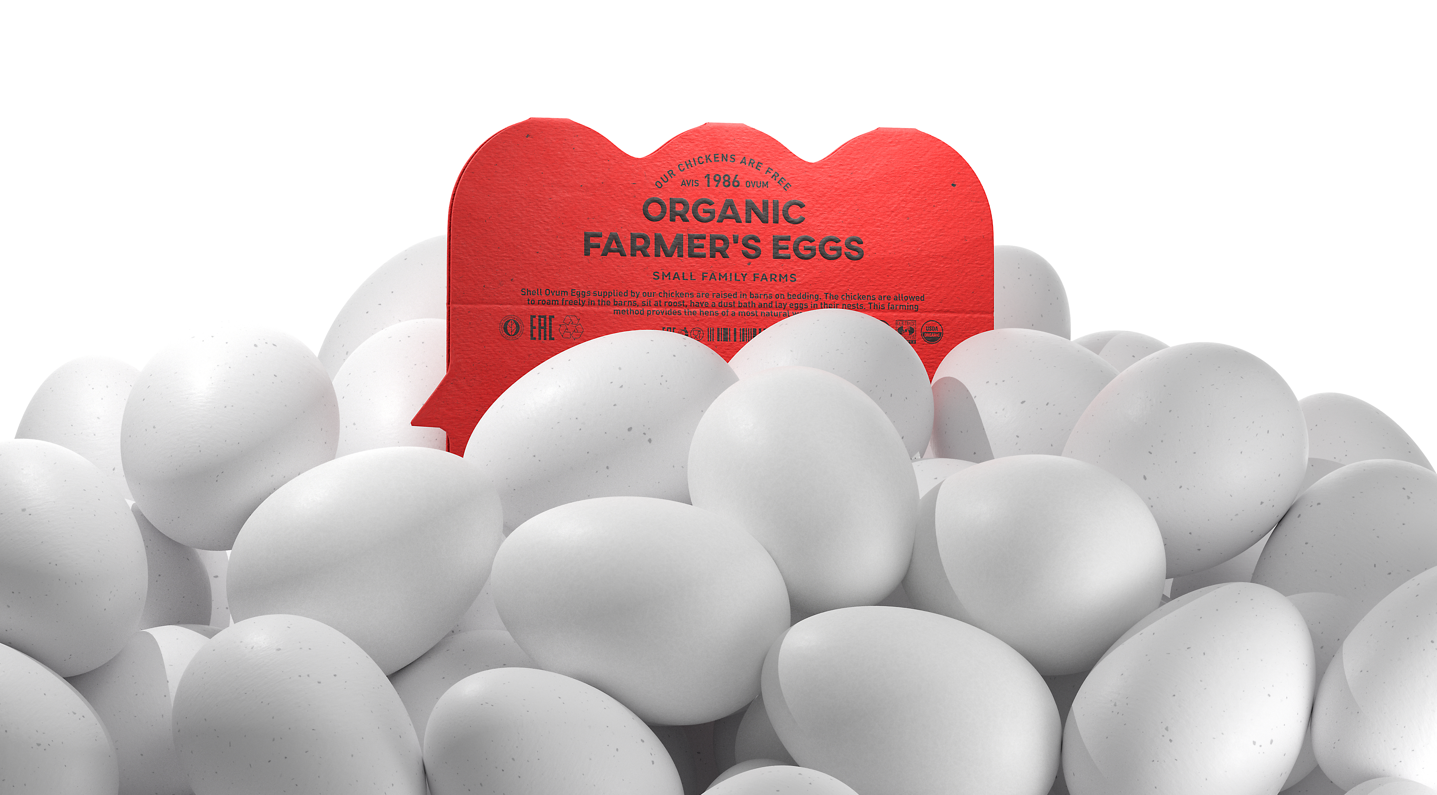 Organic，egg，packing design，