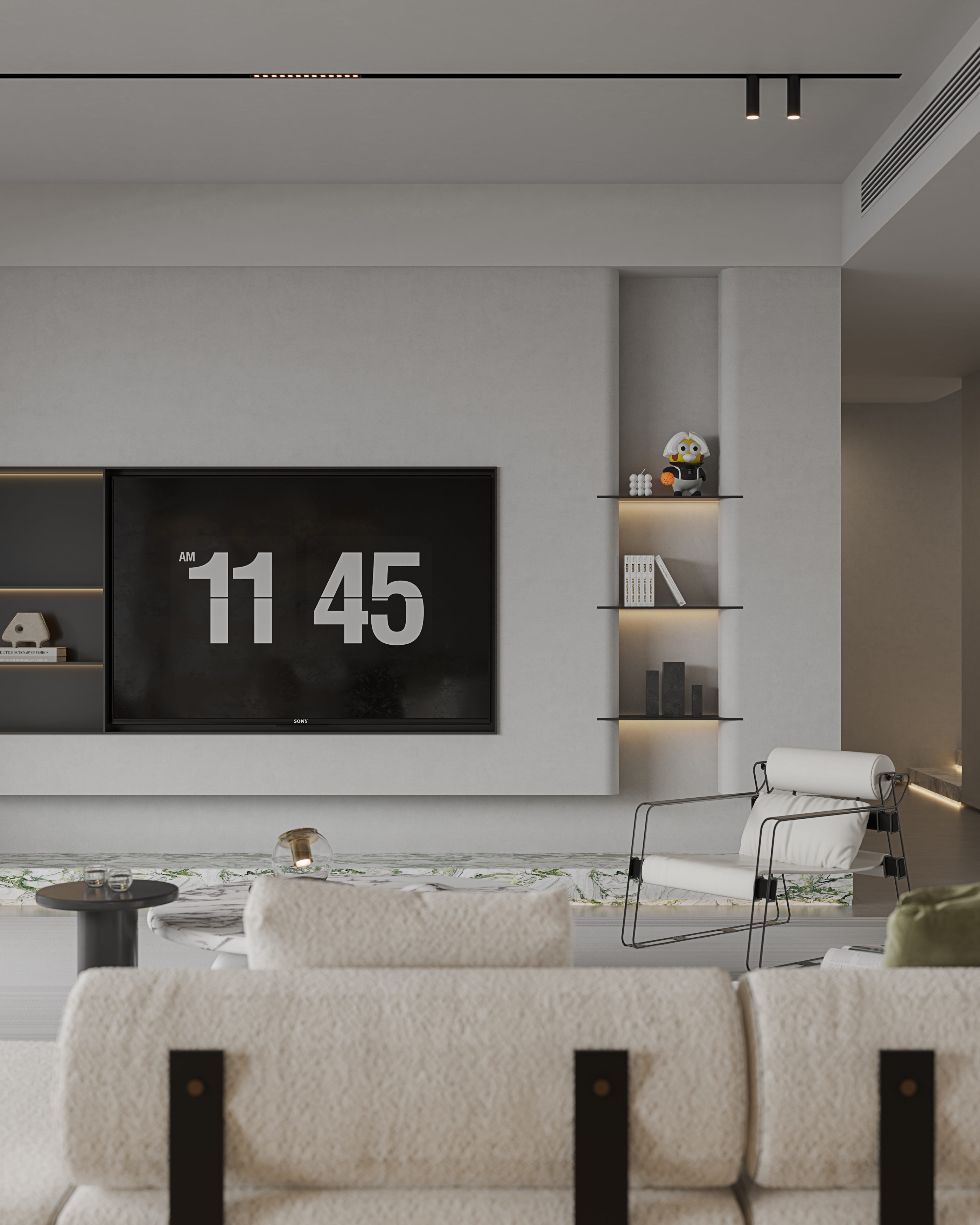 Modern large flat floor to a set，