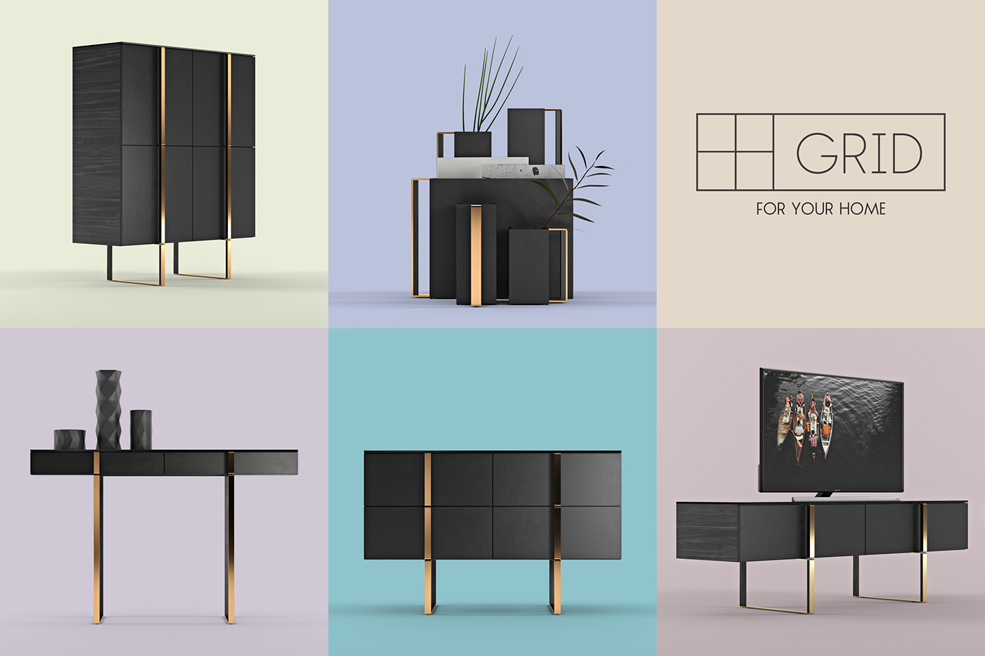 furniture，red dot，combination，