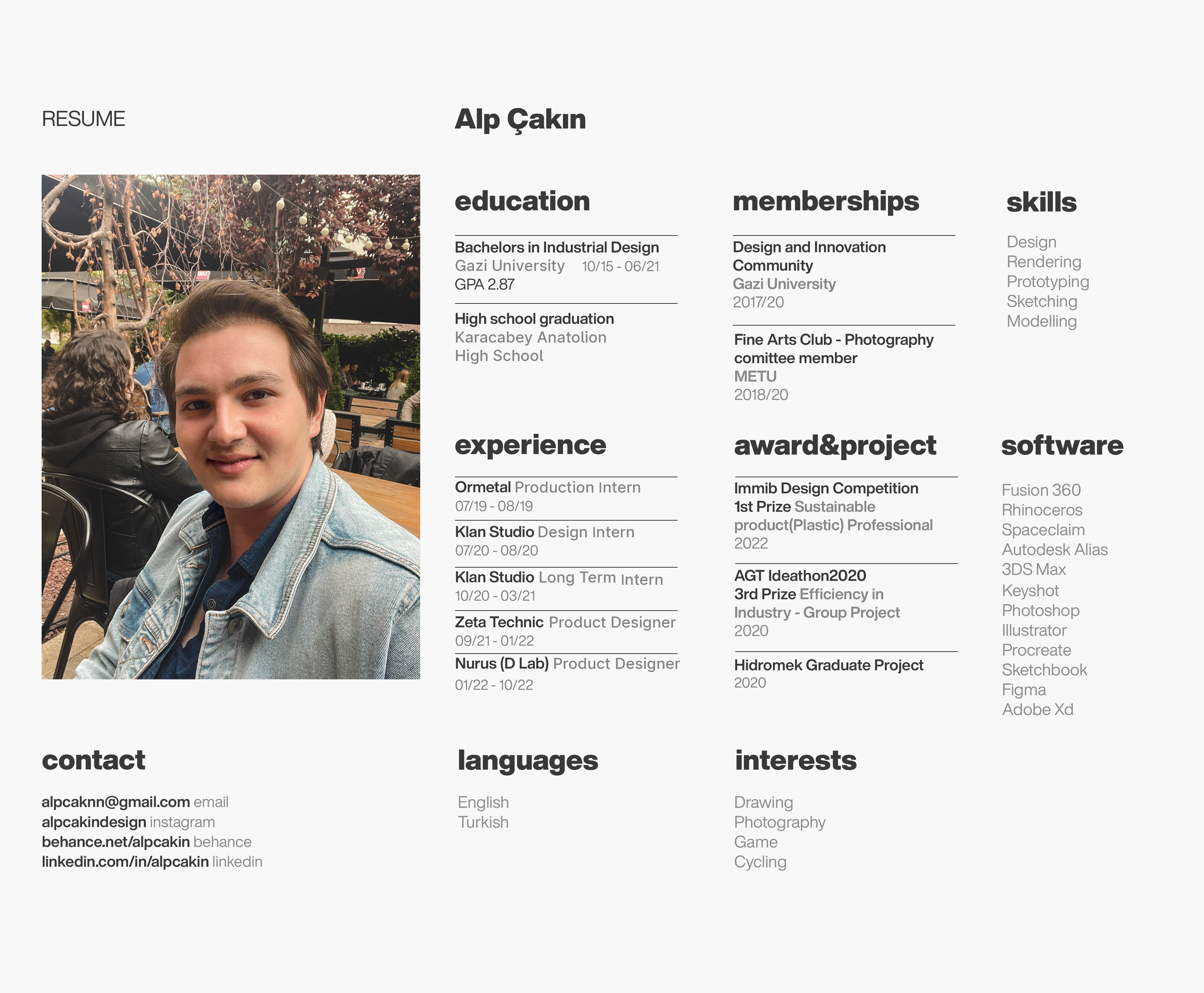 Alp Çakınsh，product design，sample reels，