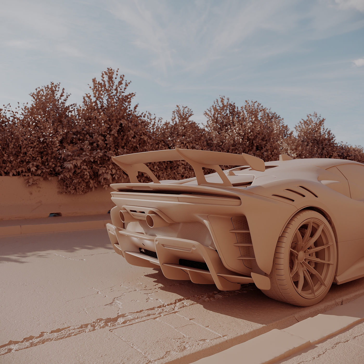 Automobile design，cgi，Ferrari SF90，