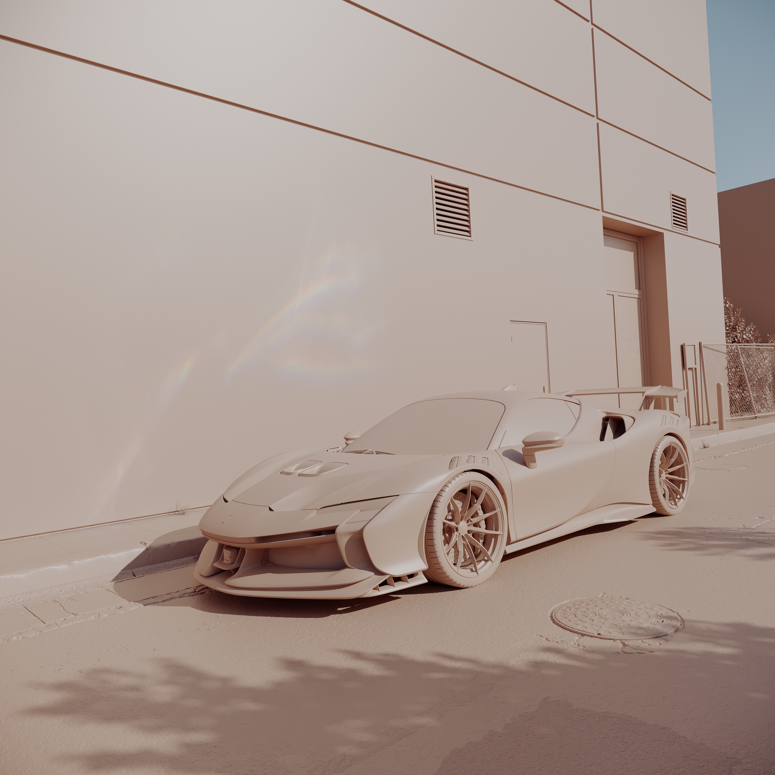 Automobile design，cgi，Ferrari SF90，
