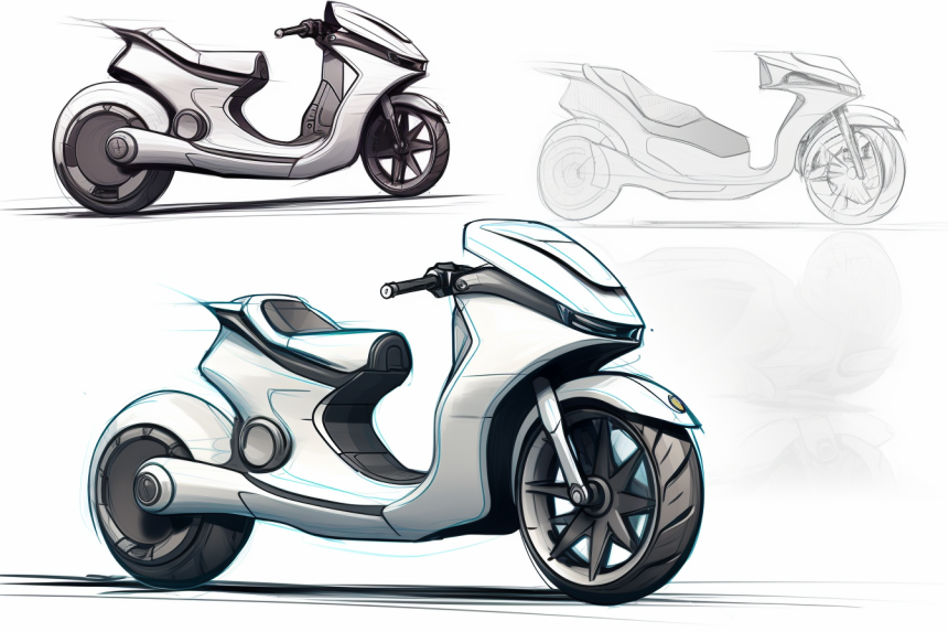 concept，AIGC，sketch，Electric Scooter，