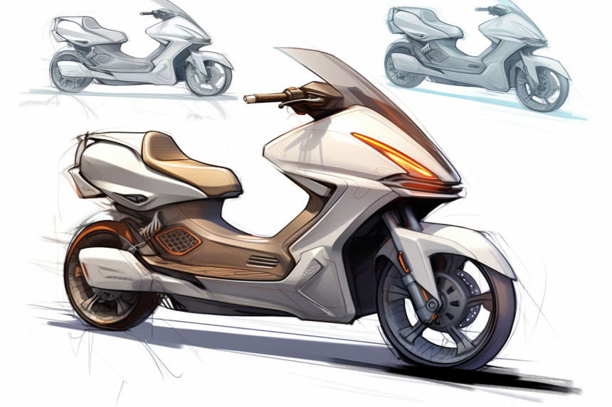 concept，AIGC，sketch，Electric Scooter，