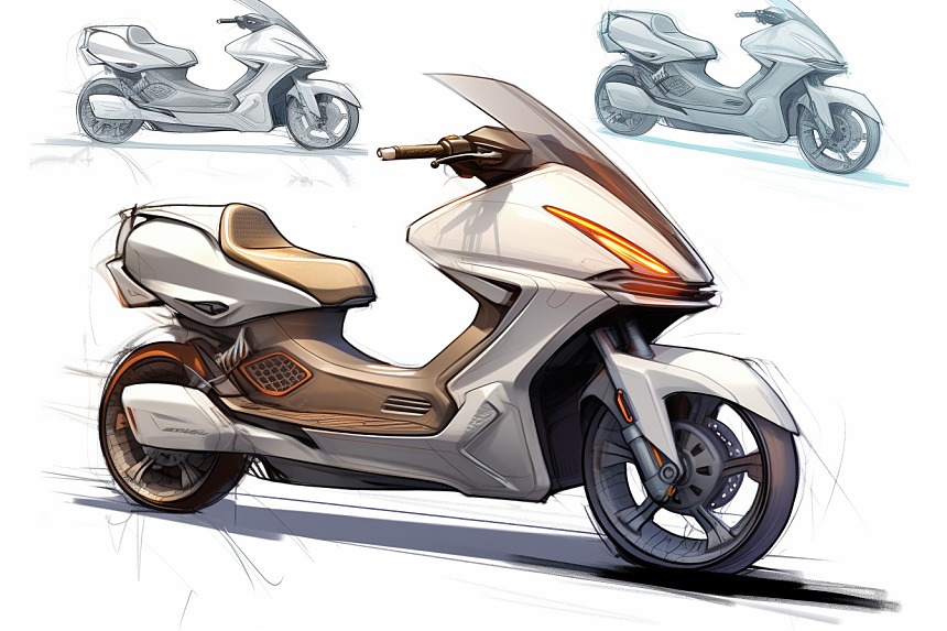 概念，AIGC，sketch，Electric Scooter，