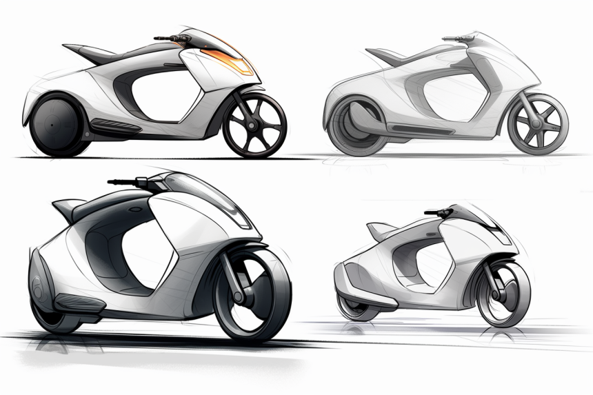 concept，AIGC，sketch，Electric Scooter，