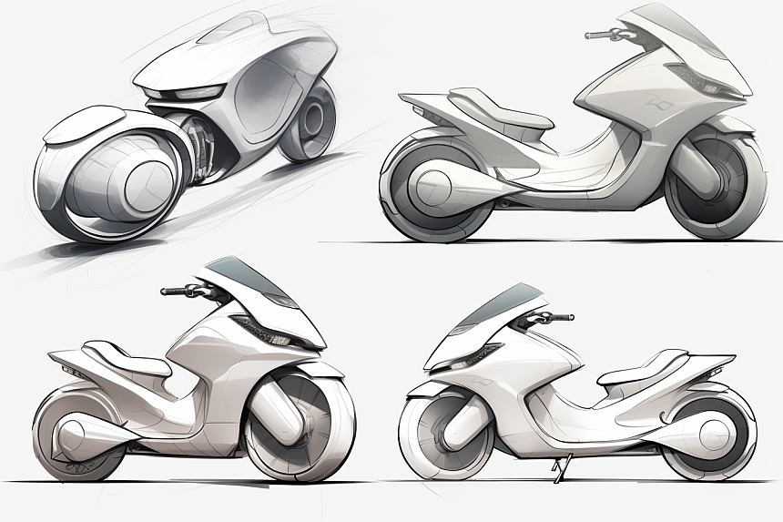concept，AIGC，sketch，Electric Scooter，