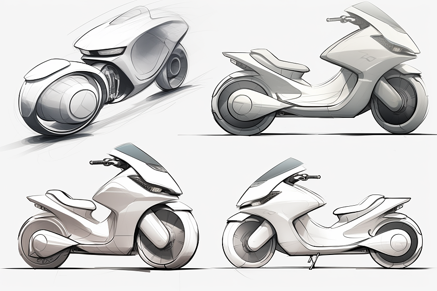 概念，AIGC，sketch，Electric Scooter，