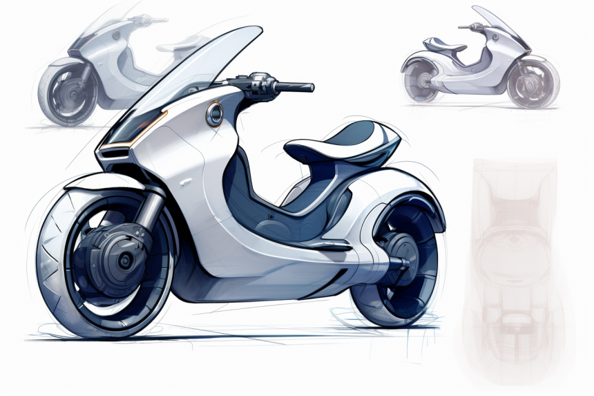 concept，AIGC，sketch，Electric Scooter，