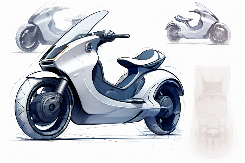 概念，AIGC，sketch，Electric Scooter，