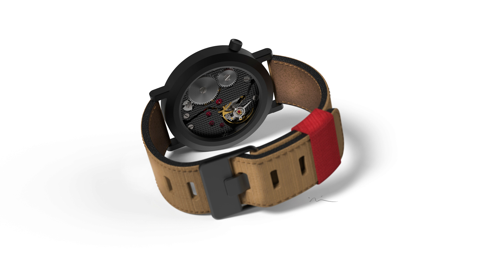 Wrist watch，man，Locomotive style，