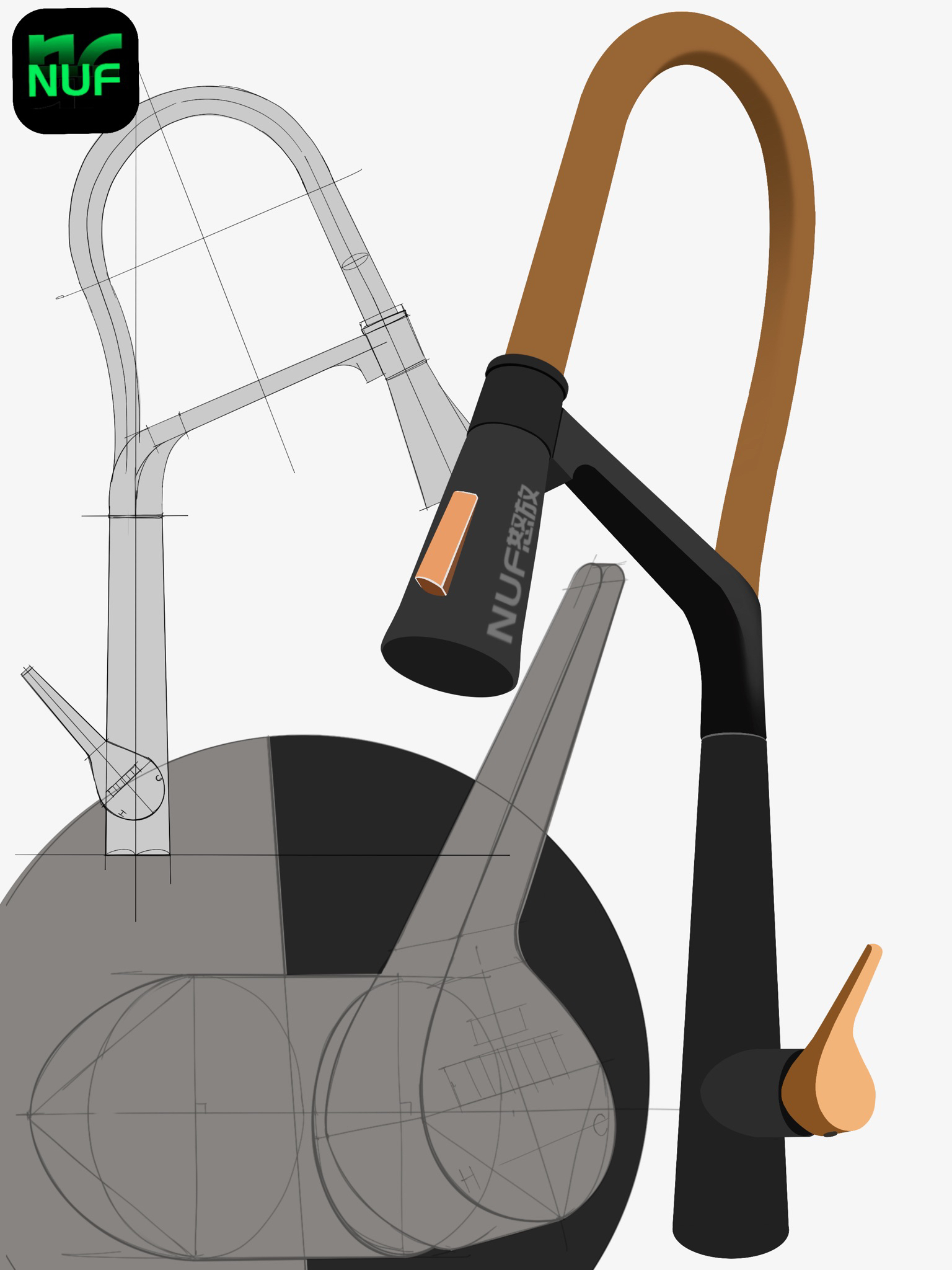 Hand drawn products，product design，industrial design，iPad painting，