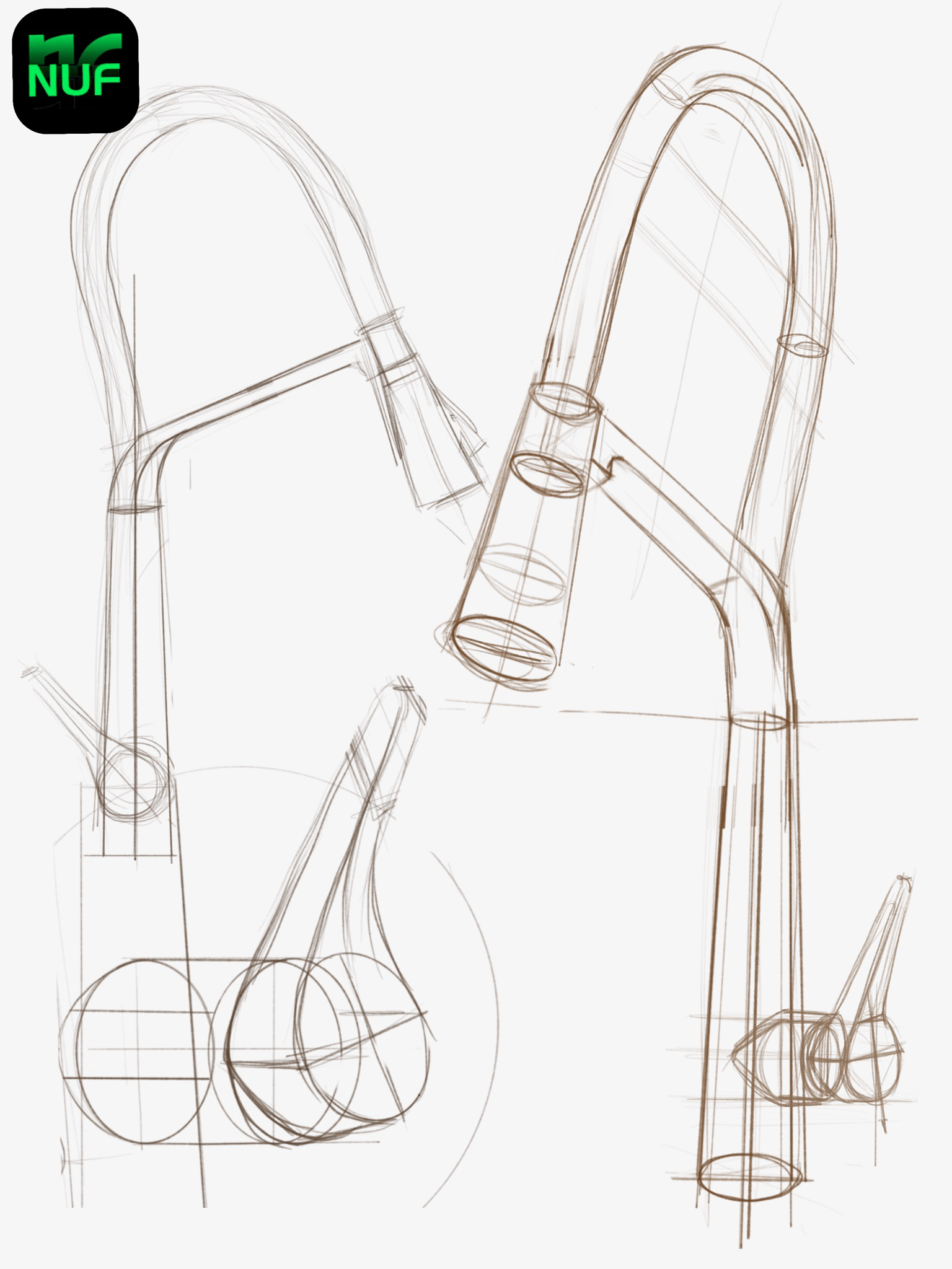 Hand drawn products，product design，industrial design，iPad painting，