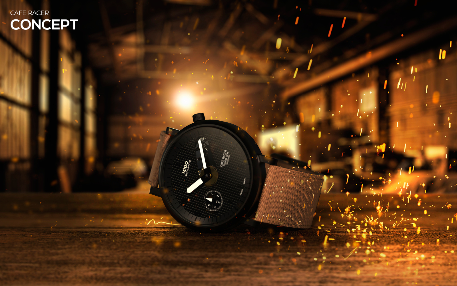 Wrist watch，man，Locomotive style，