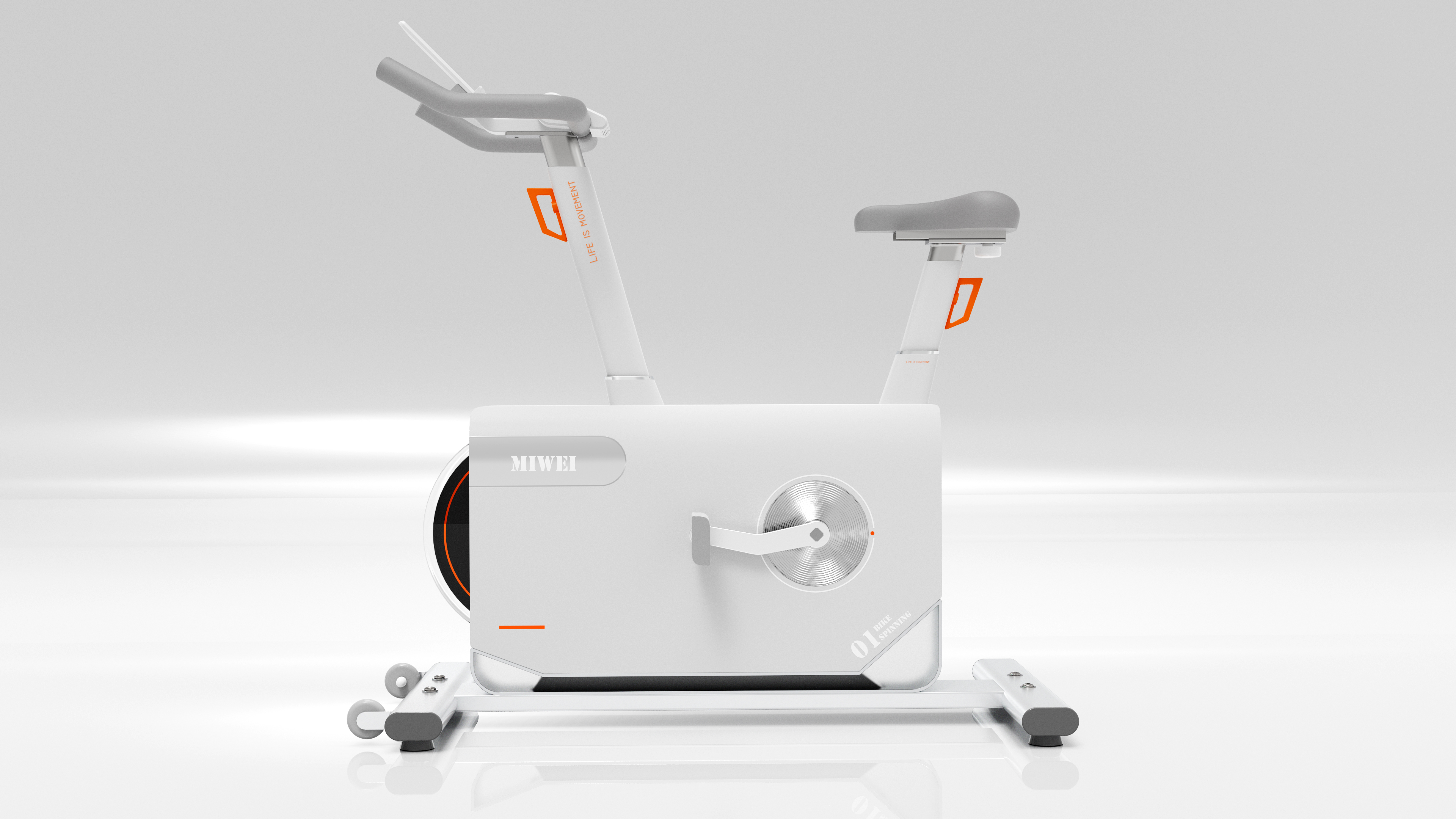 Spinning bike，Sense of future，Retro，science and technology，Simplicity，record player element，