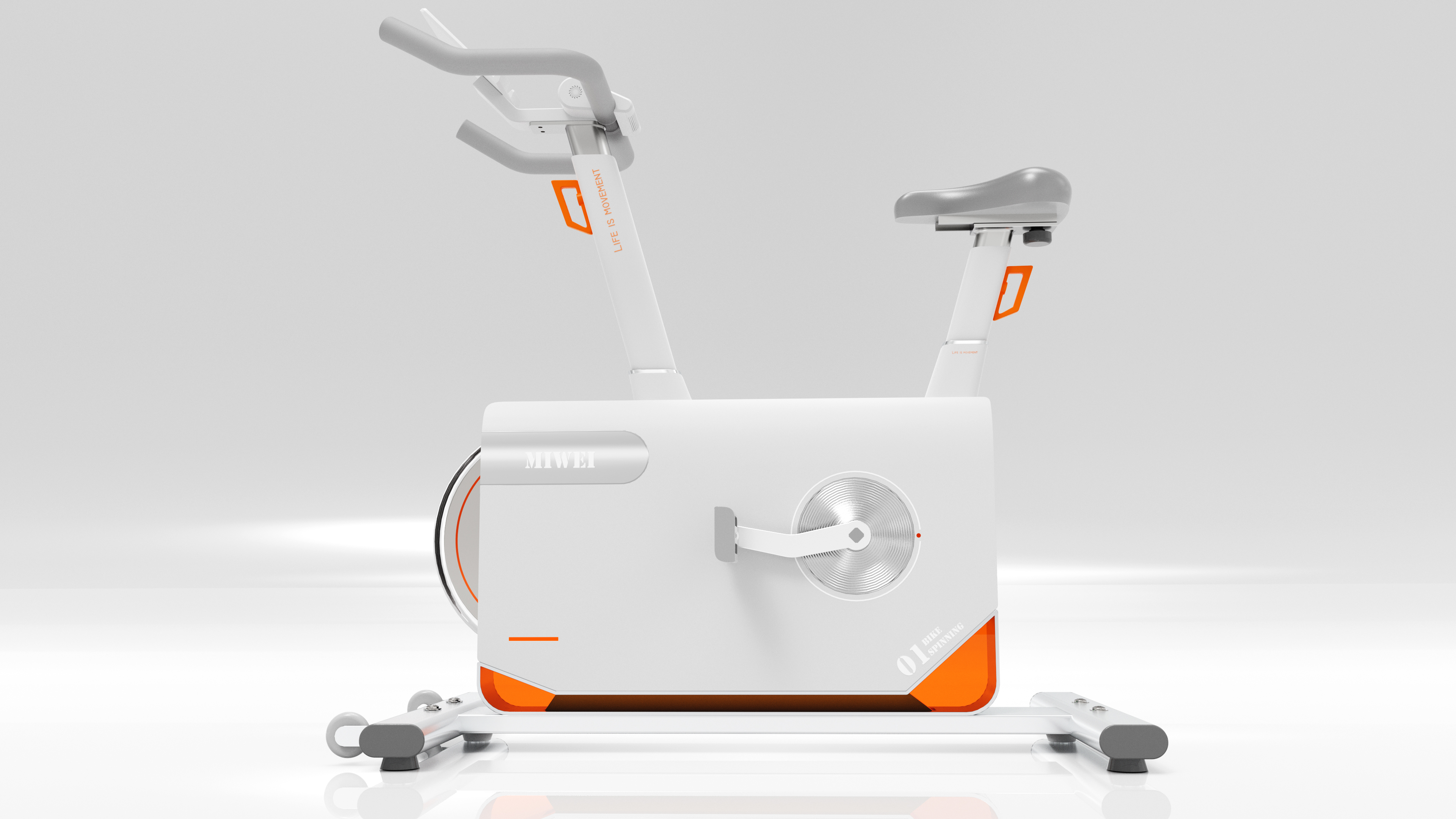 Spinning bike，Sense of future，Retro，science and technology，Simplicity，record player element，