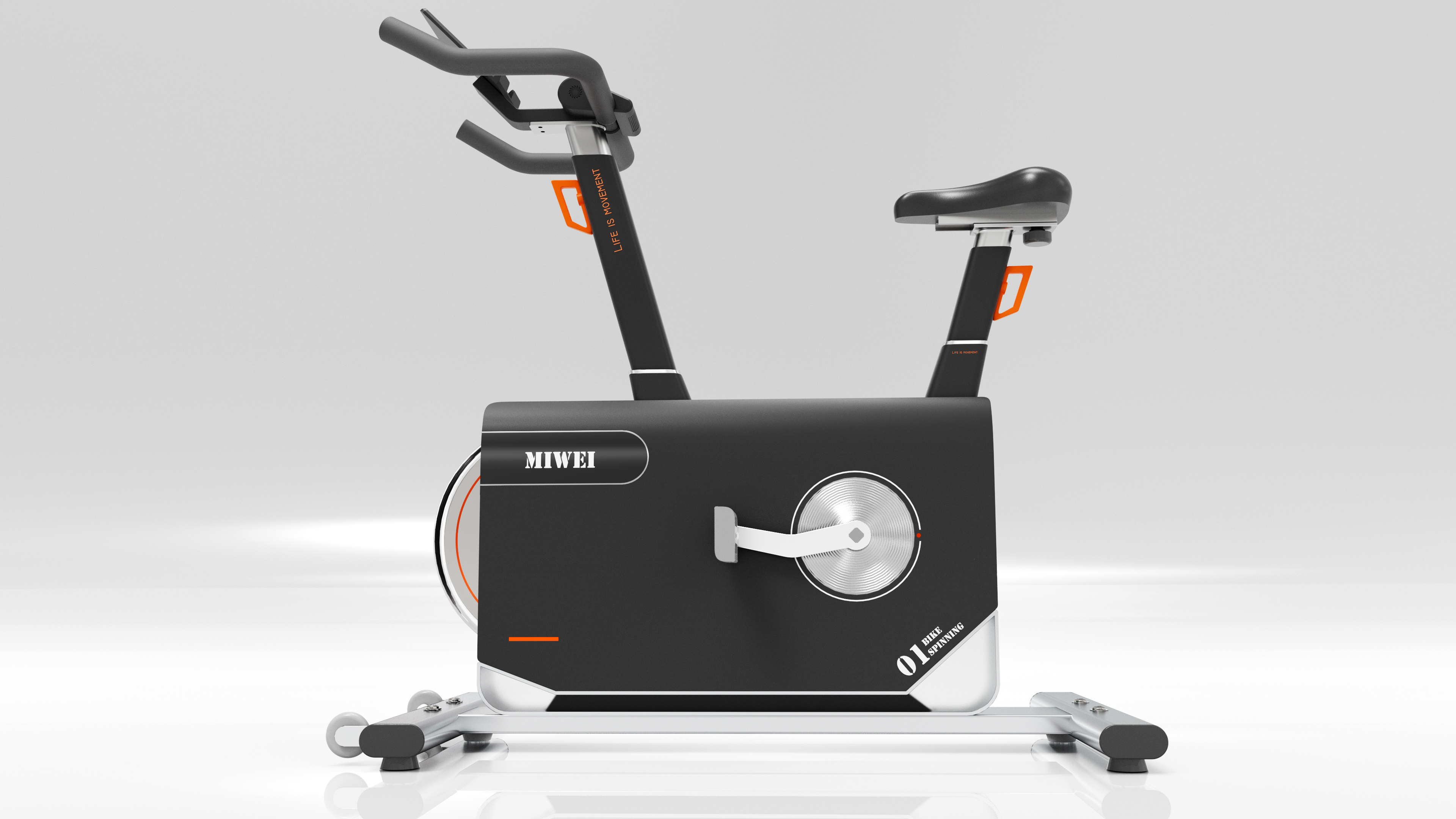 Spinning bike，Sense of future，Retro，science and technology，Simplicity，record player element，