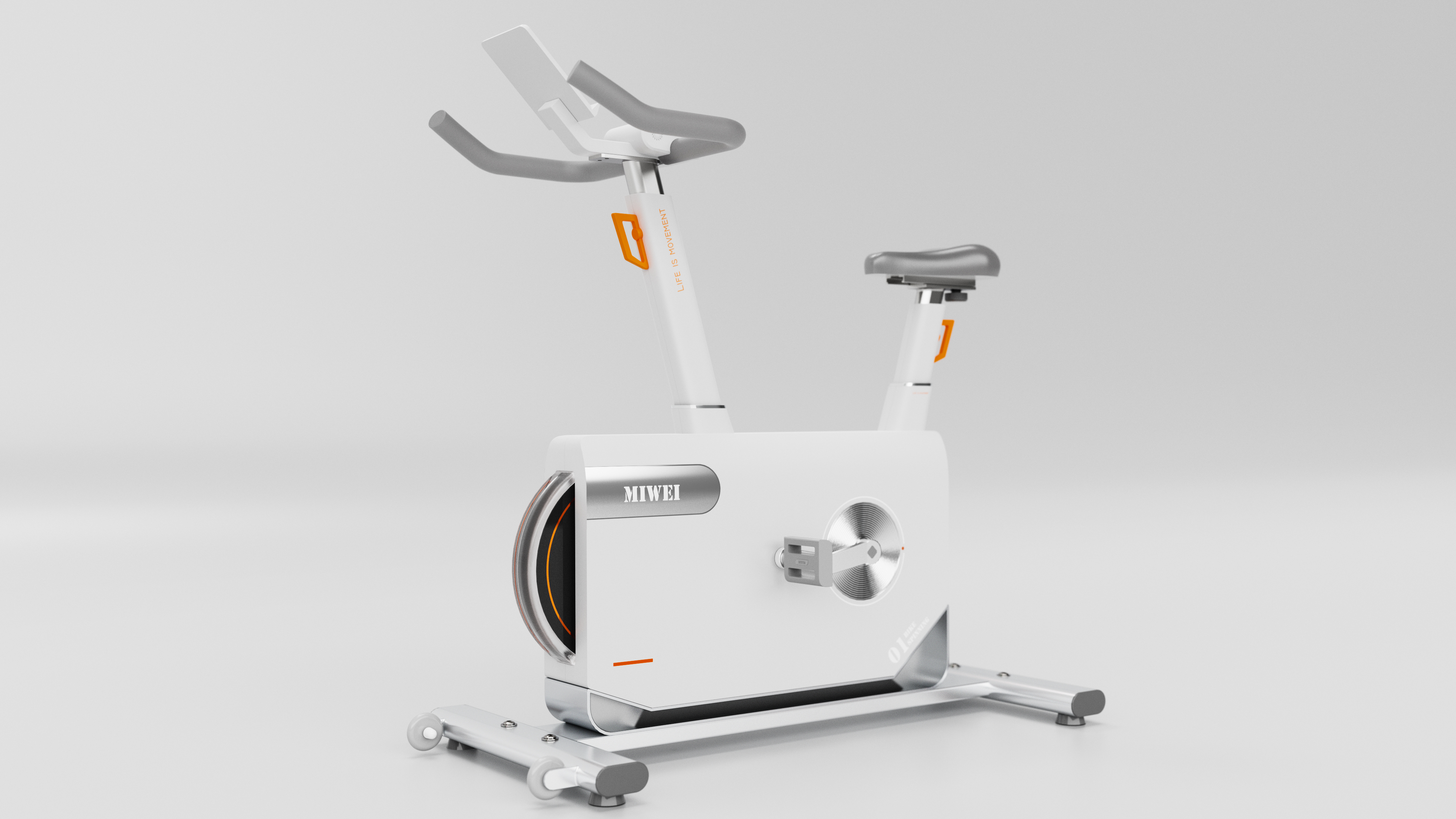 Spinning bike，Sense of future，Retro，science and technology，Simplicity，record player element，