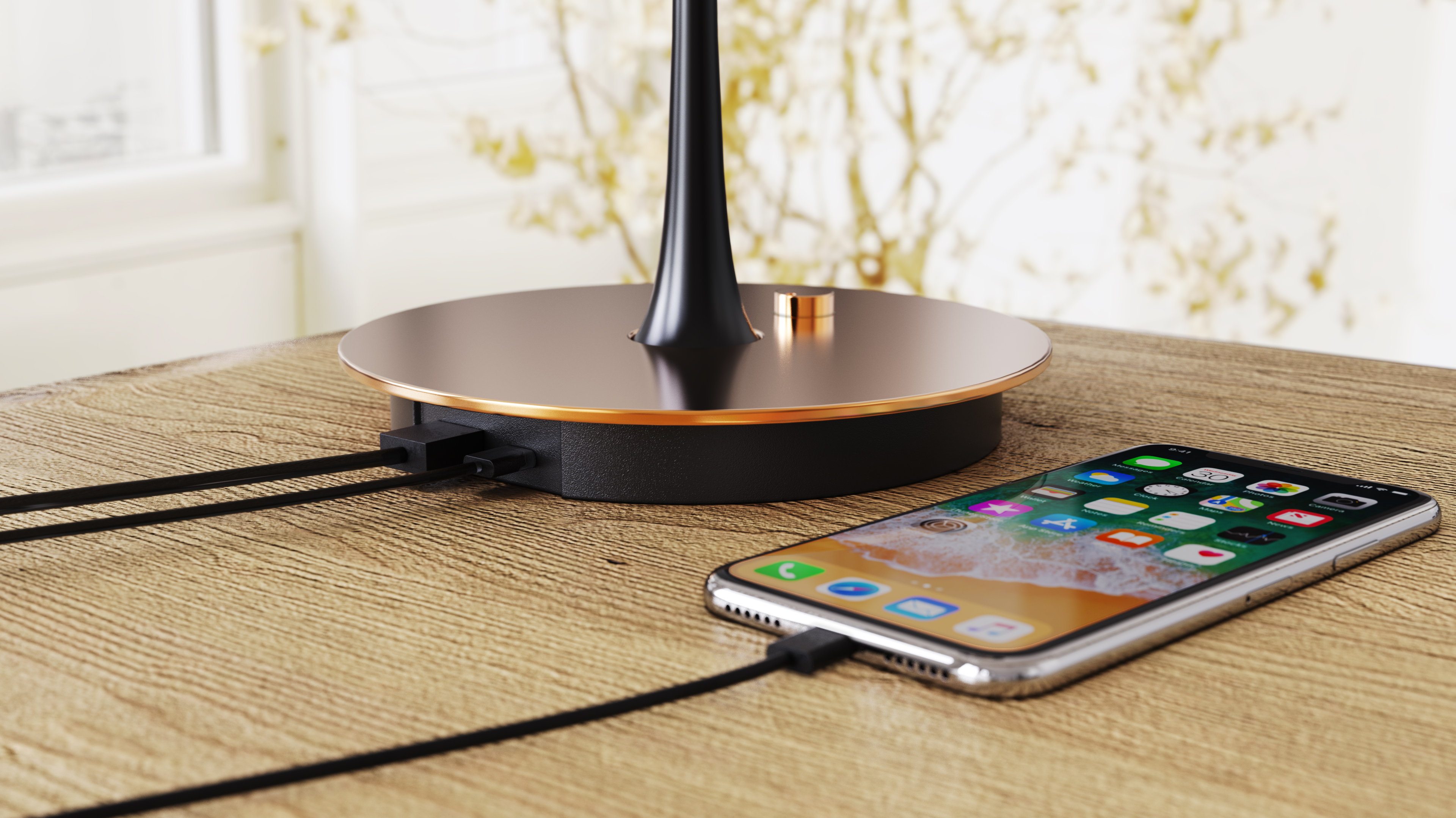 Small desk lamp，Atmosphere lamp，National style elements，Minimalist，geometry，Lotus，