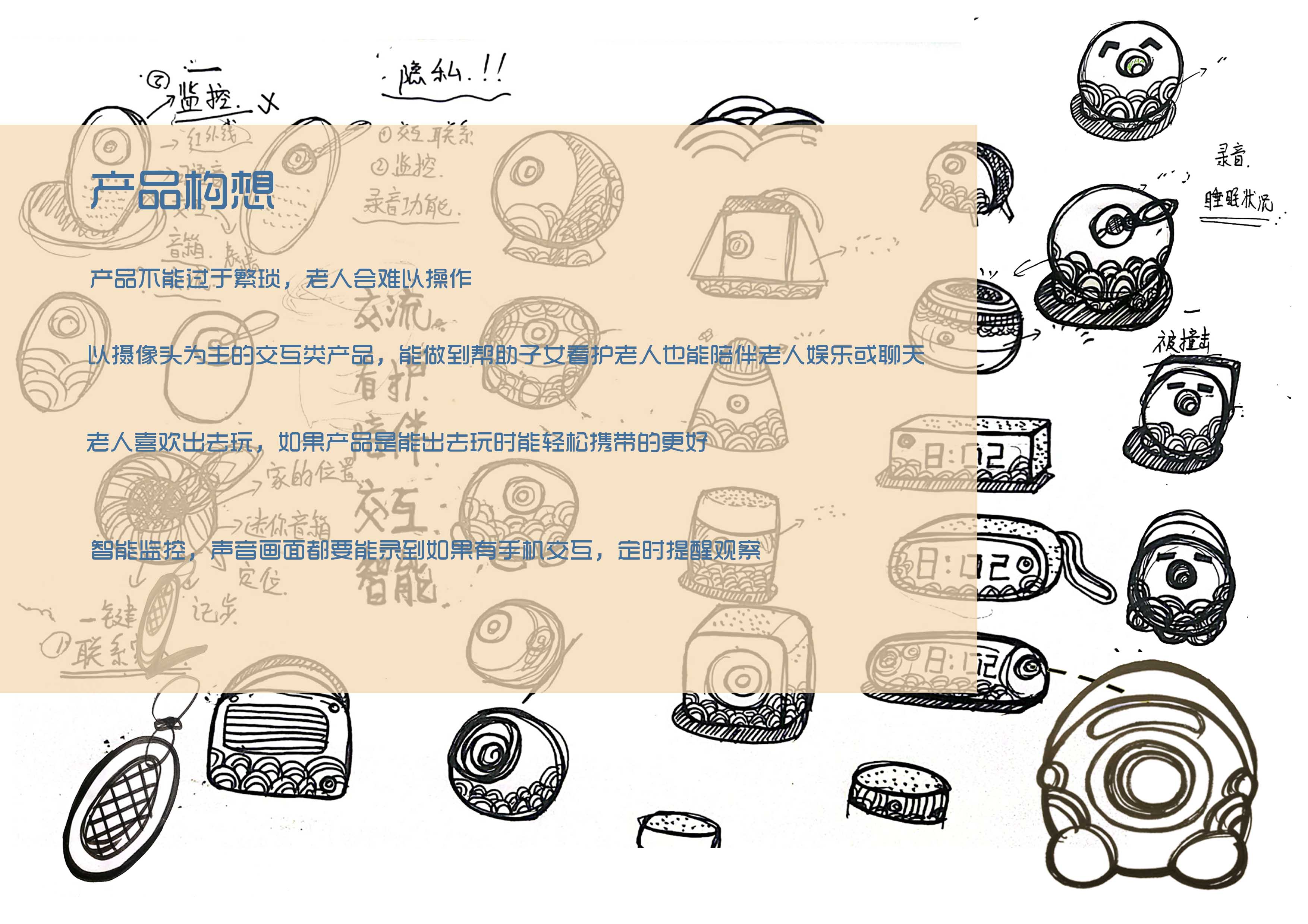 Elderly escort，sound，Toys，camera，to live alone，