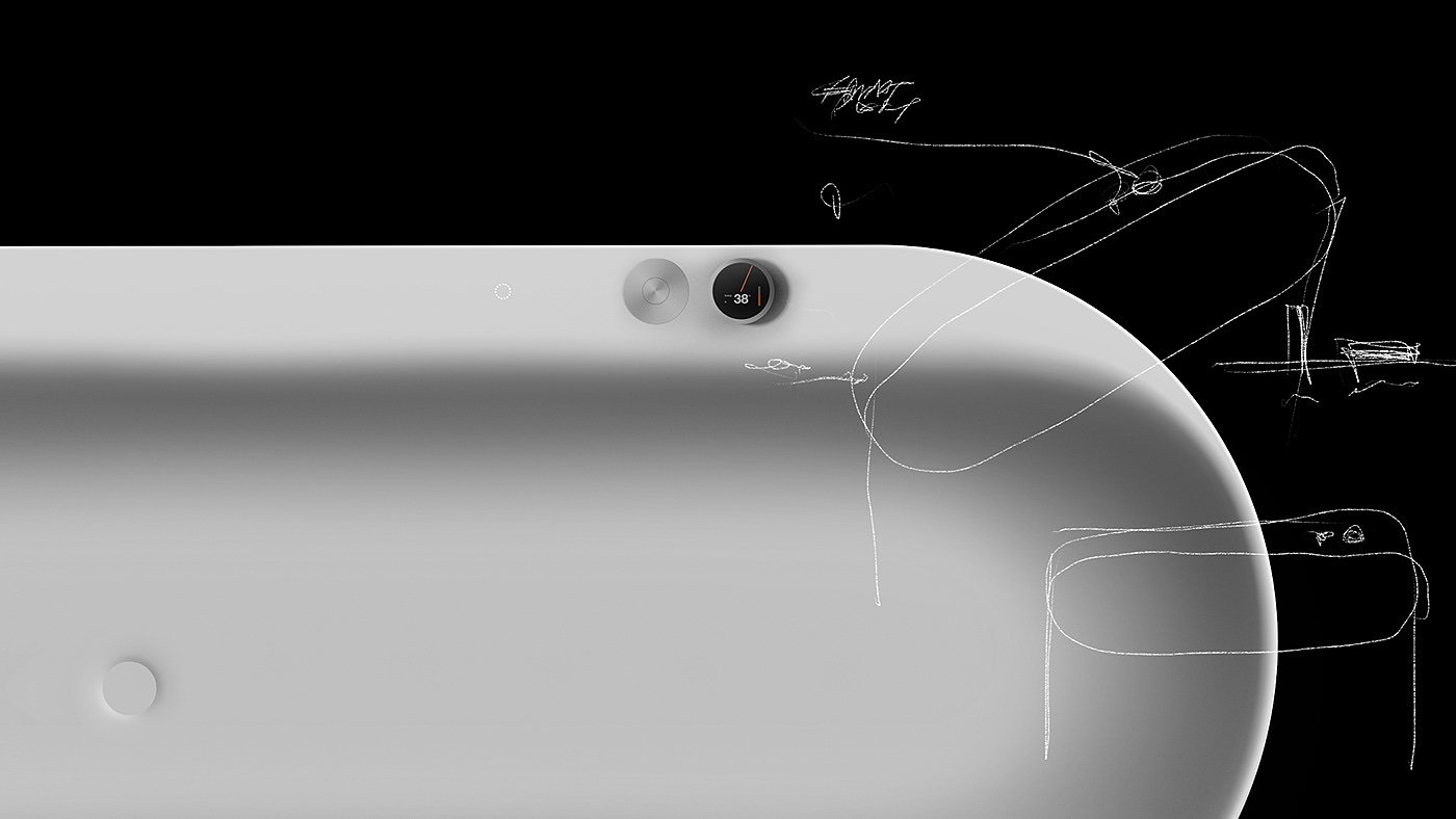 bathtub，intelligence，Minimalist style，