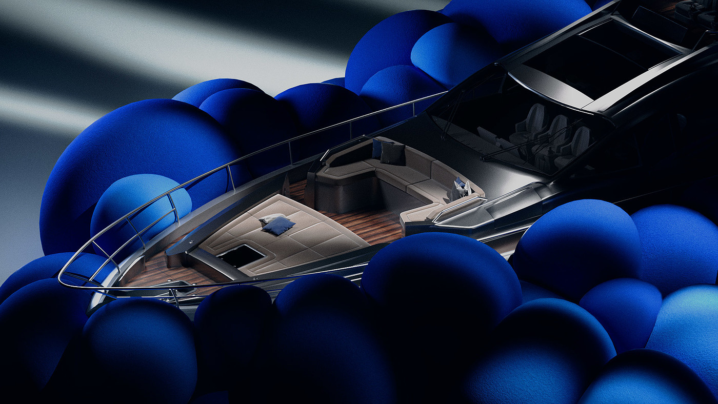 yacht，Interior decoration ，visualization，