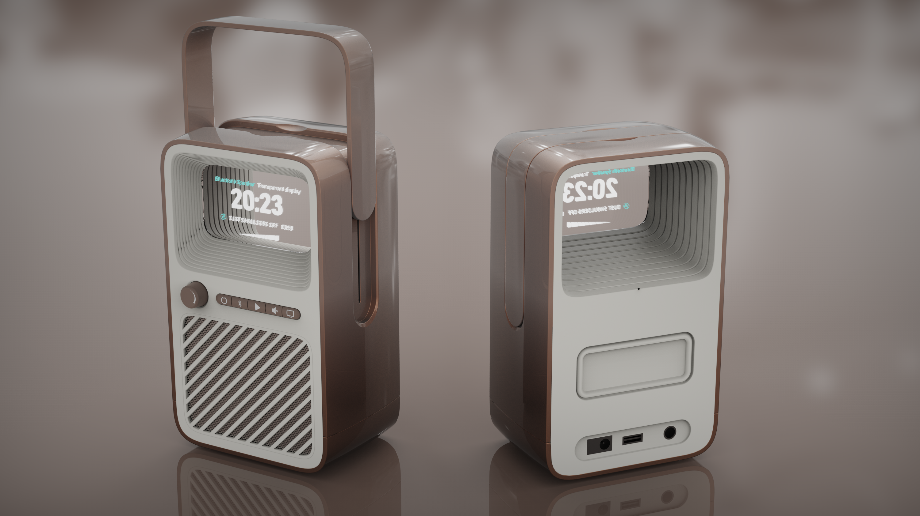 Bluetooth Speaker ，Portable speakers，Transparent screen，