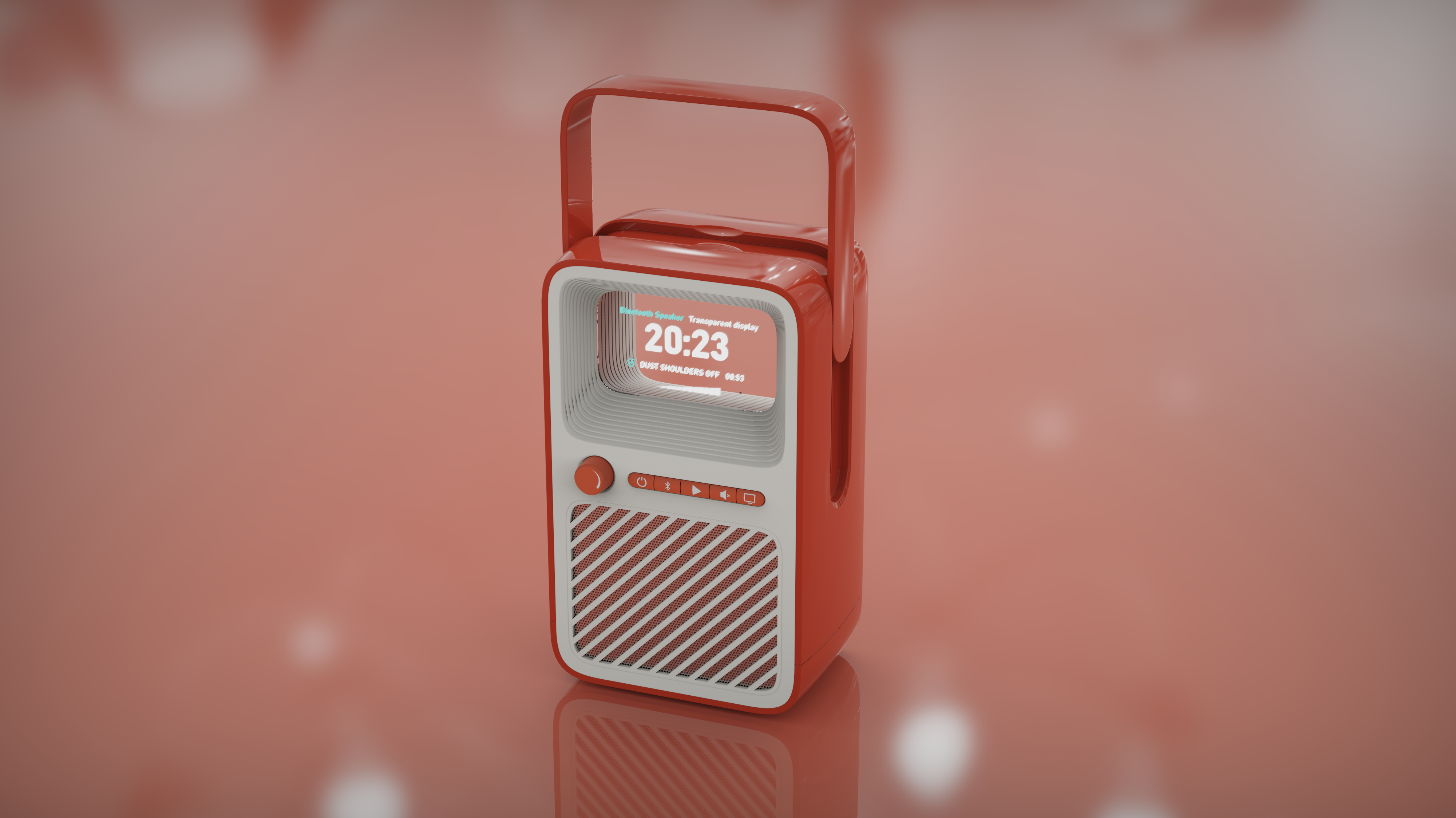 Bluetooth Speaker ，Portable speakers，Transparent screen，