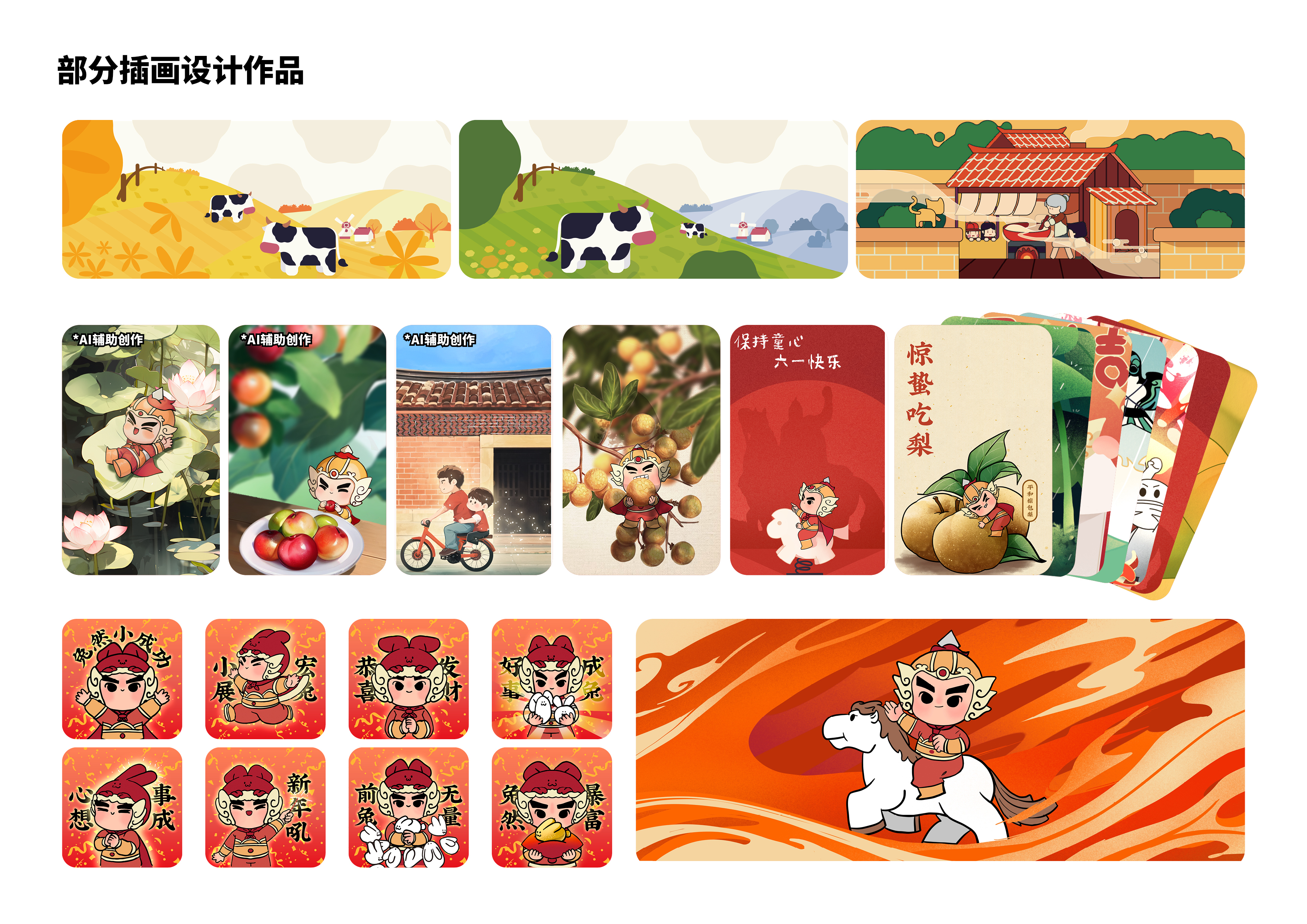 sample reels，Interaction design，industrial design，Visual design，Brand design，Illustration，IP，