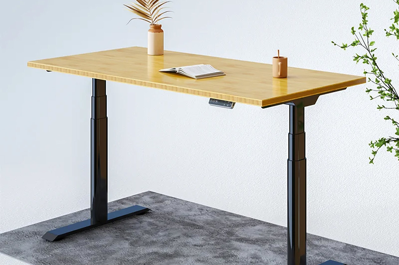 实用，可持续，家具，可升降办公桌，材质，竹子，站立式办公桌，