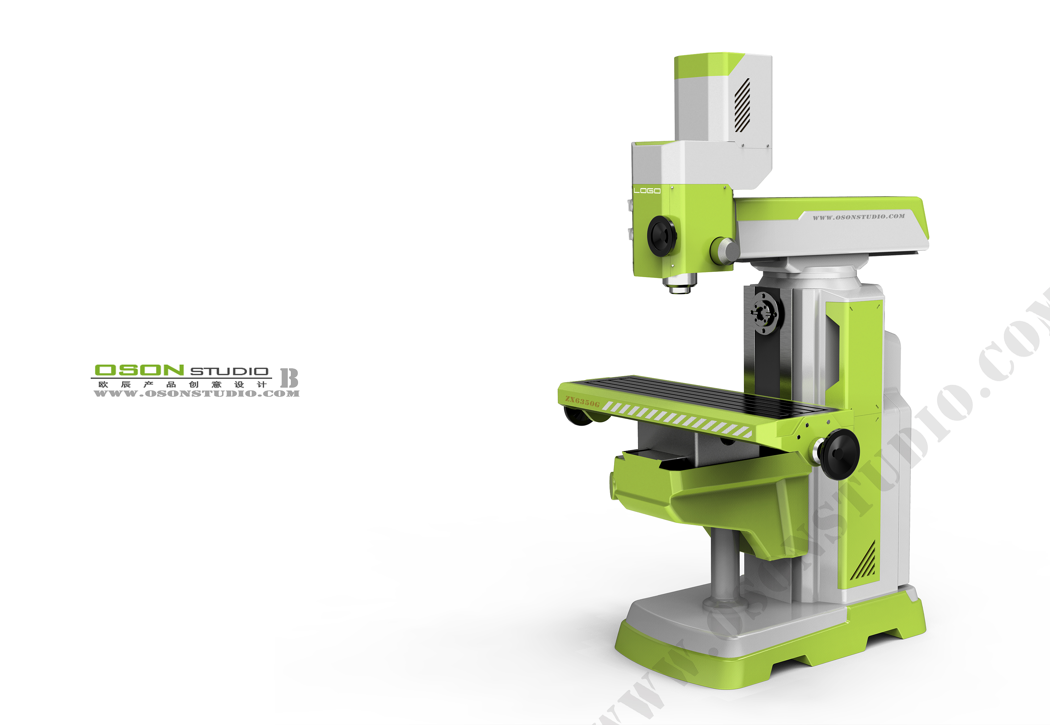 Machine tool design，Design of Machining Center，Gantry machining center，Numerical control center，Ou Chen design，OSONSTUDY，product design，Design of rotary milling machine，