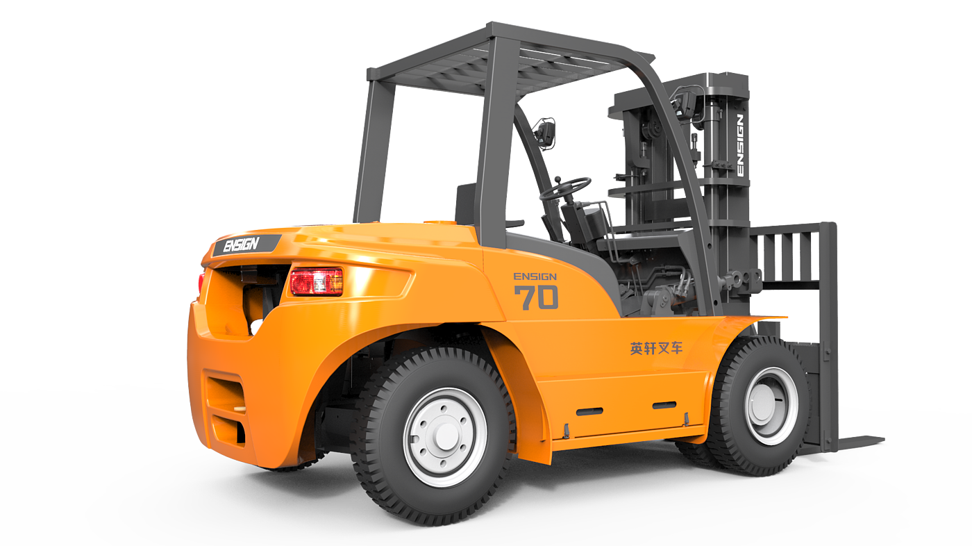 industrial design，Forklift design，construction machinery，Tools and equipment，Color matching，brand，