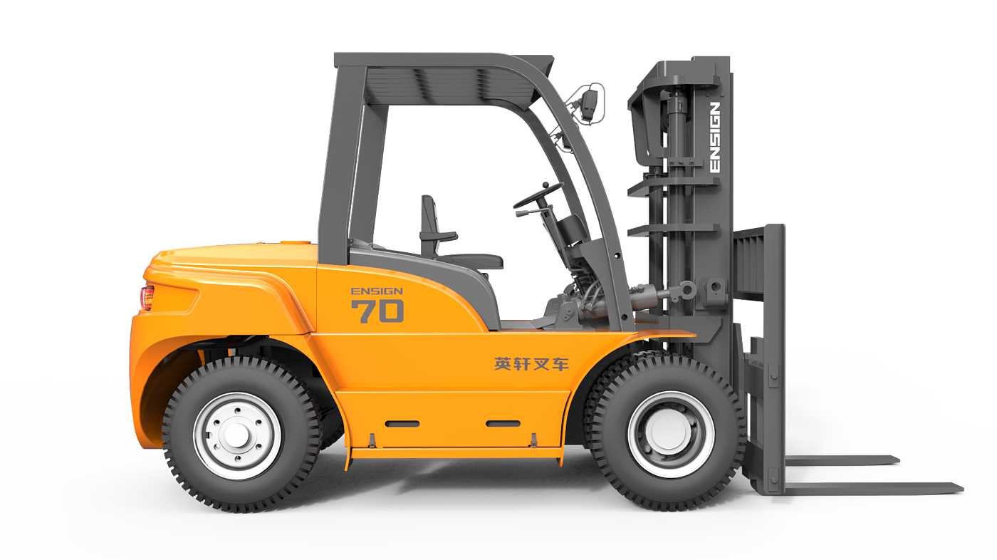 industrial design，Forklift design，construction machinery，Tools and equipment，Color matching，brand，