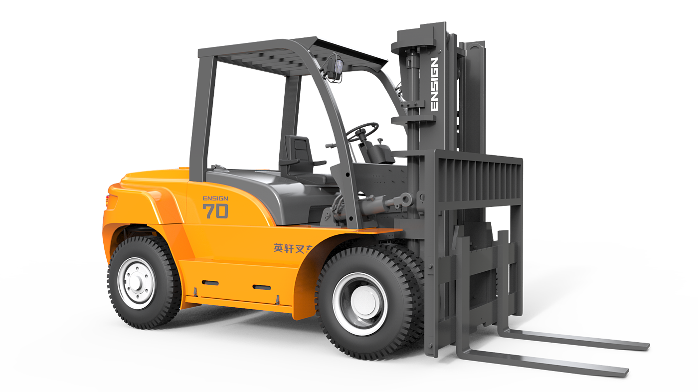 industrial design，Forklift design，construction machinery，Tools and equipment，Color matching，brand，
