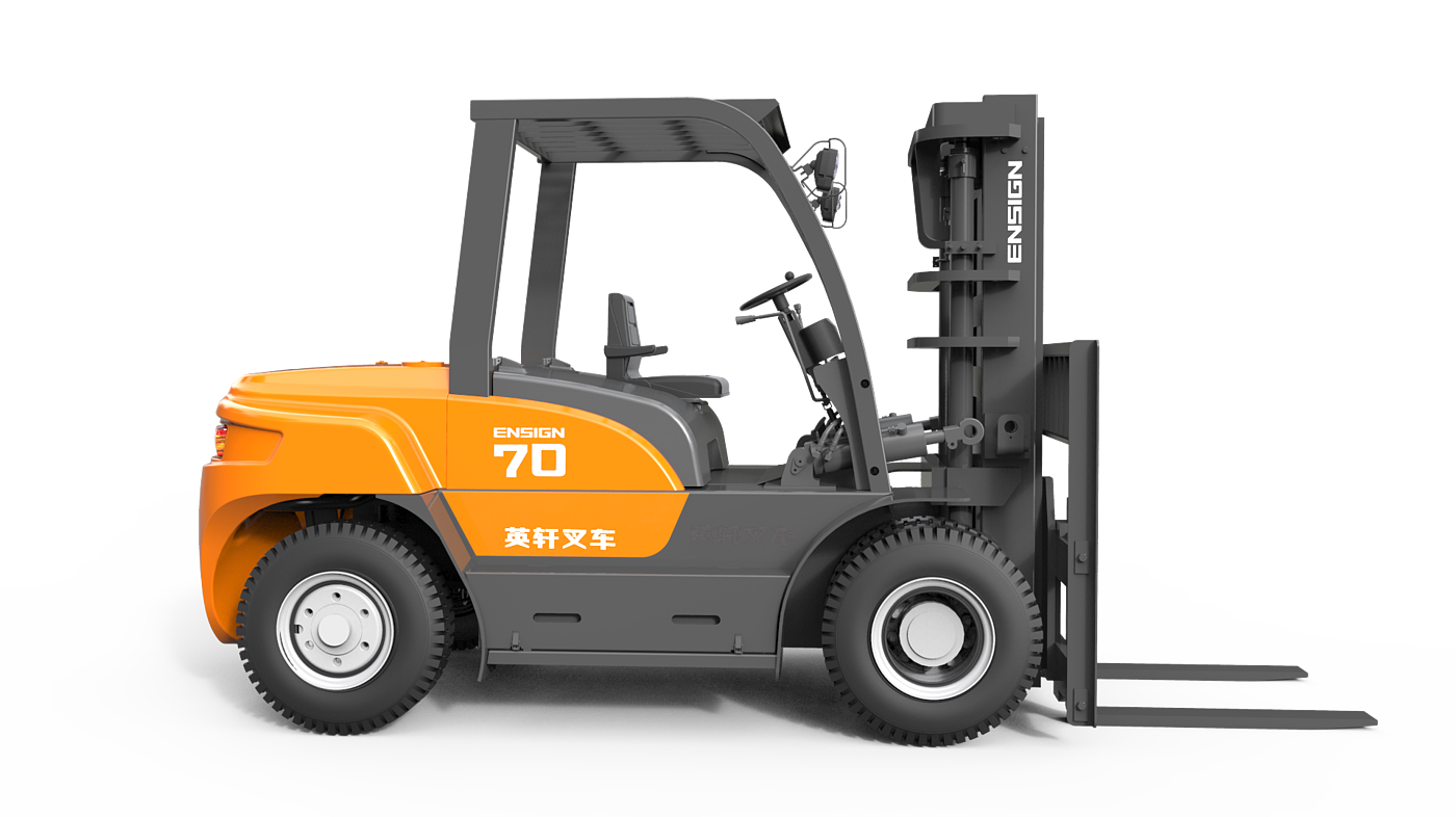 industrial design，Forklift design，construction machinery，Tools and equipment，Color matching，brand，