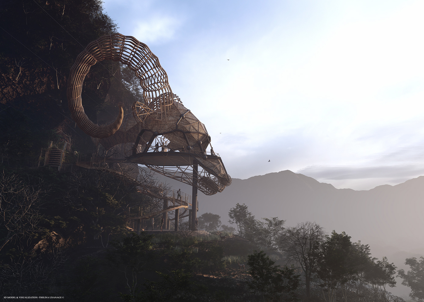 Architecture，Scenery，Digital art，graphic design ，