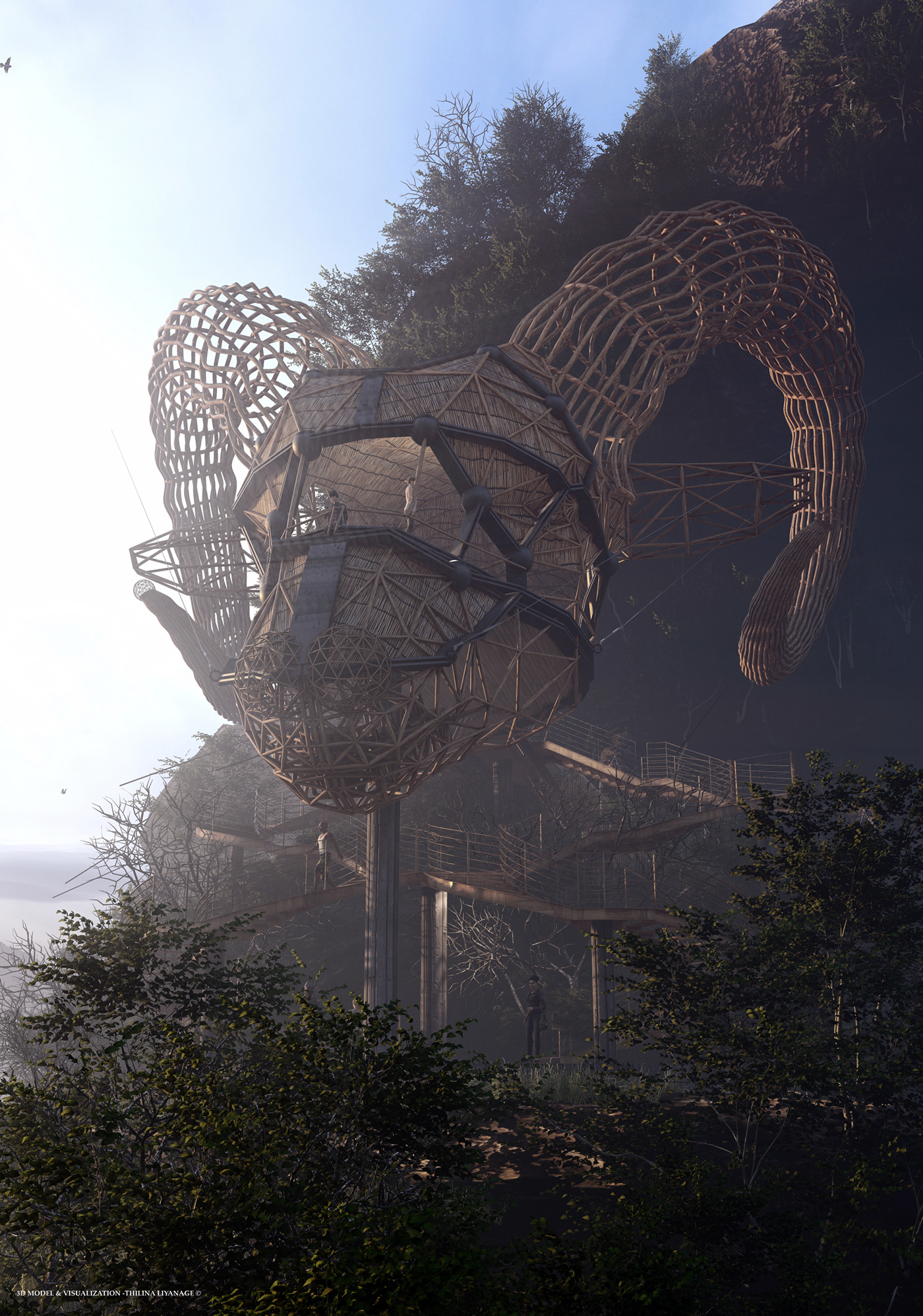 Architecture，Scenery，Digital art，graphic design ，