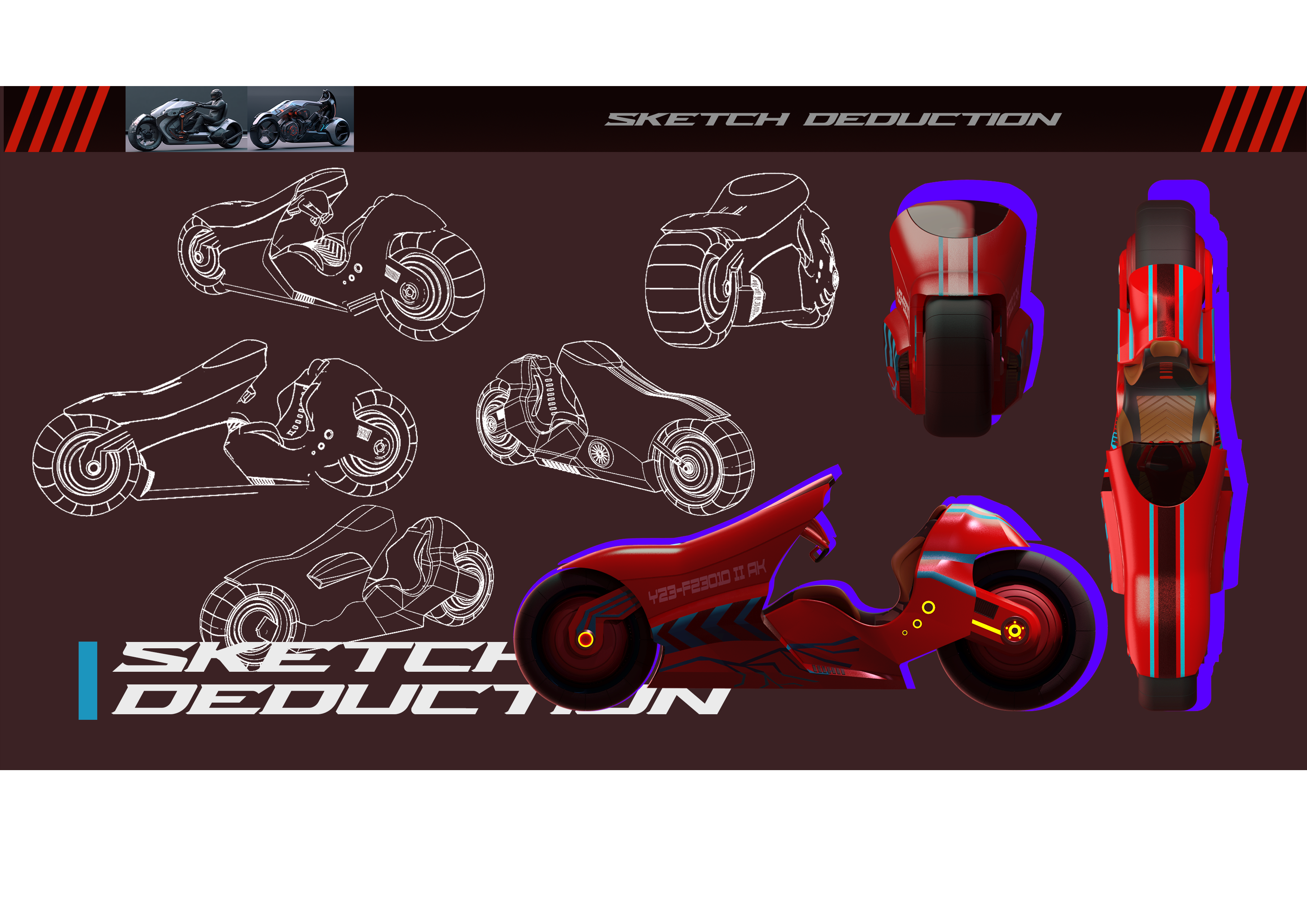 product design，motorcycle，Automatic driving，Graduation project，akira，