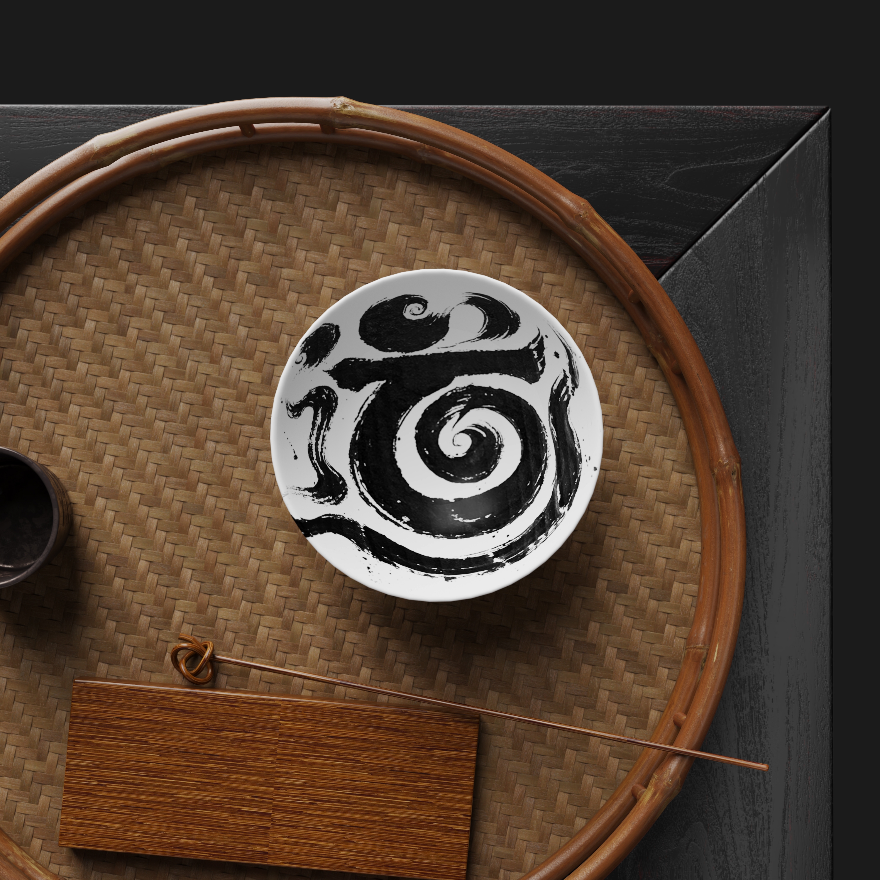 Ceramic design，Bucket Cup，Tao follows nature，Ceramic cup，Water cup，artistic conception，Calligraphy Cup，