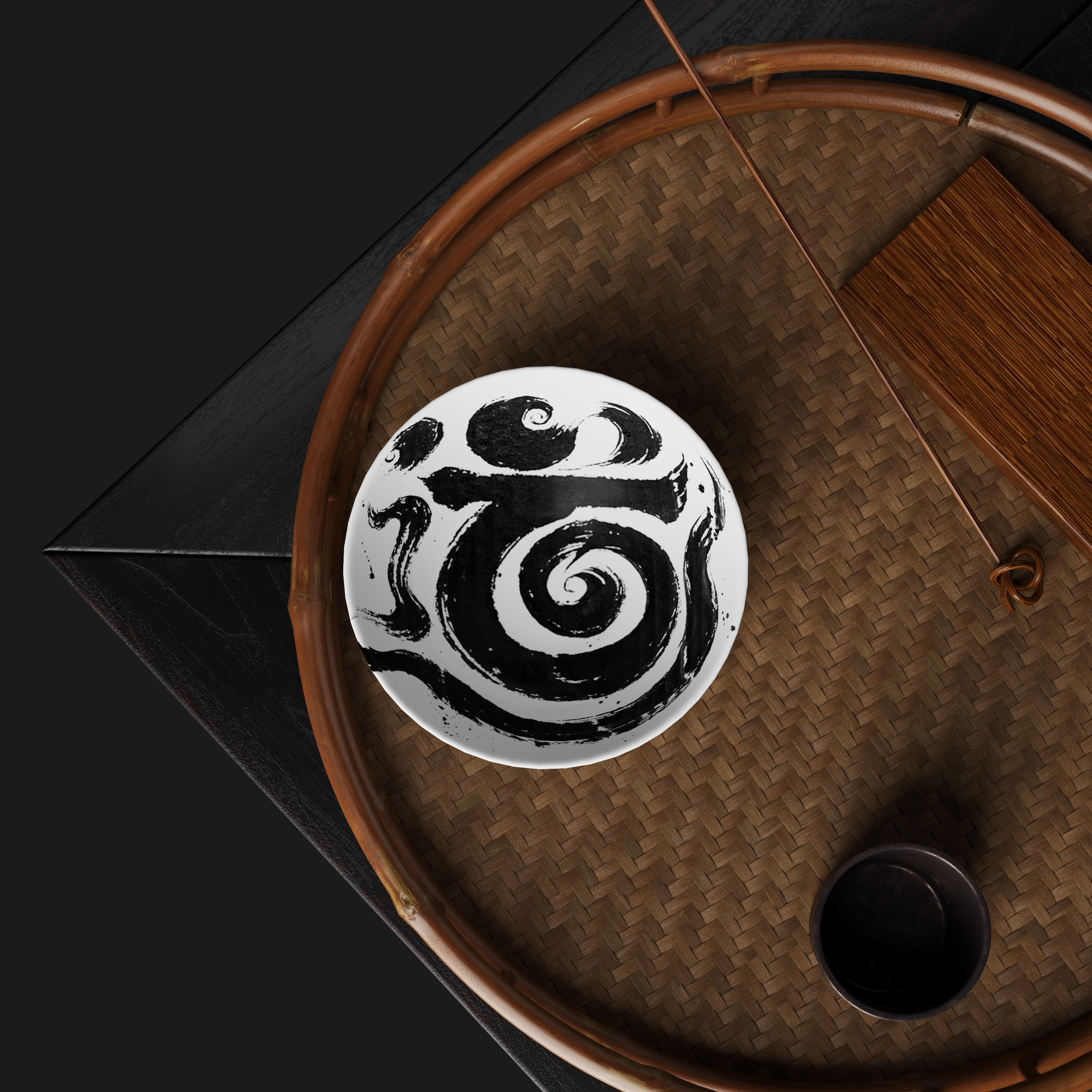 Ceramic design，Bucket Cup，Tao follows nature，Ceramic cup，Water cup，artistic conception，Calligraphy Cup，