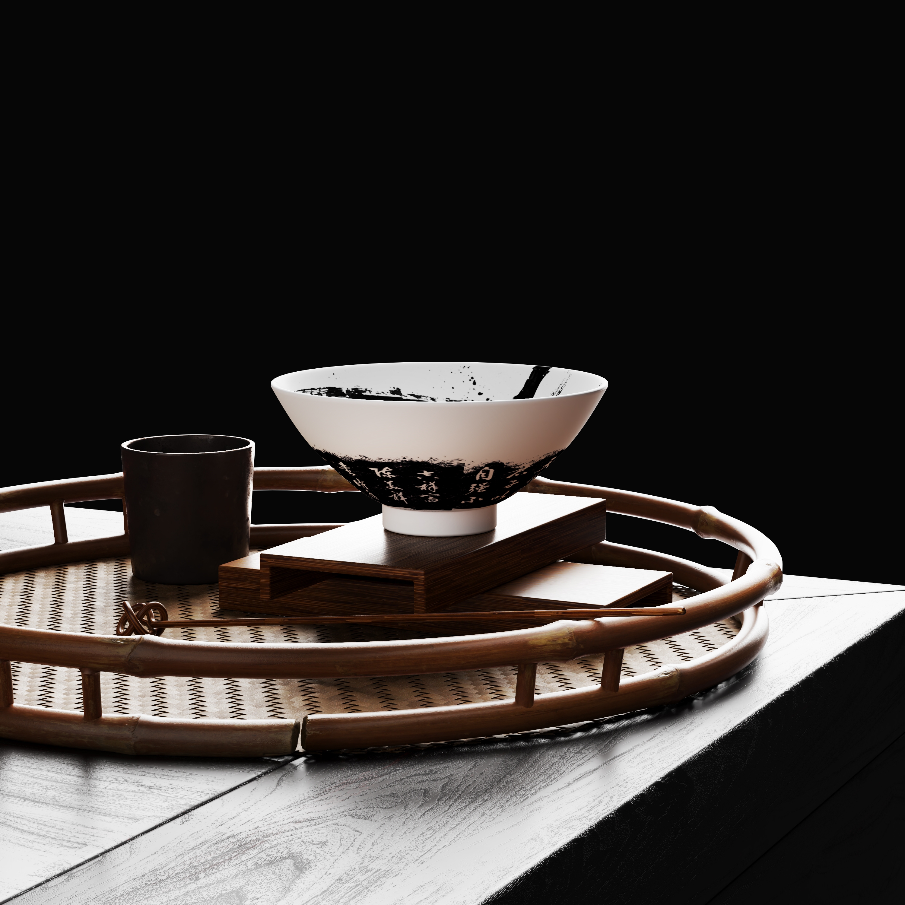 Ceramic design，Bucket Cup，Tao follows nature，Ceramic cup，Water cup，artistic conception，Calligraphy Cup，