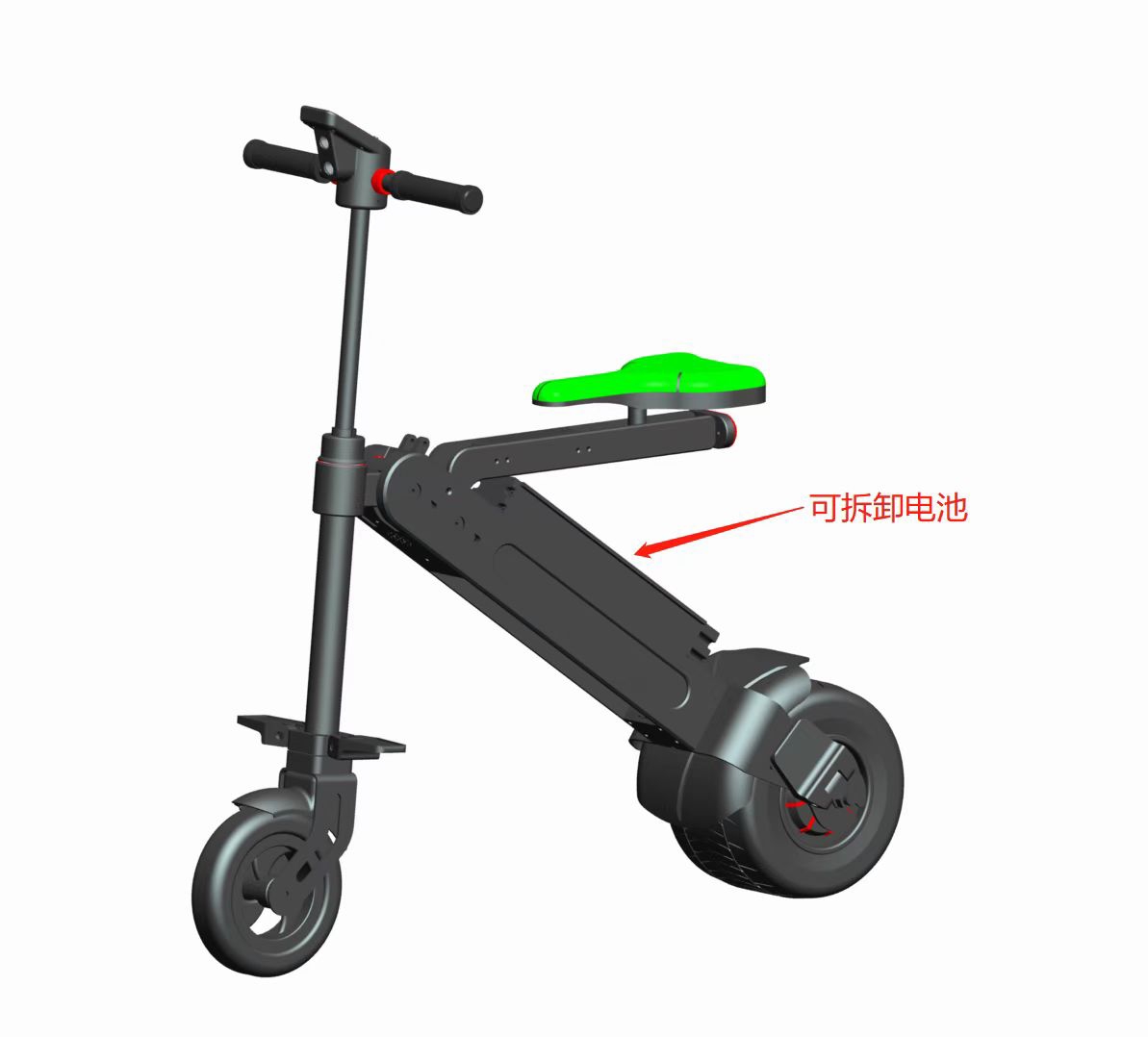 Vehicle, wheelbarrow, folding type K，