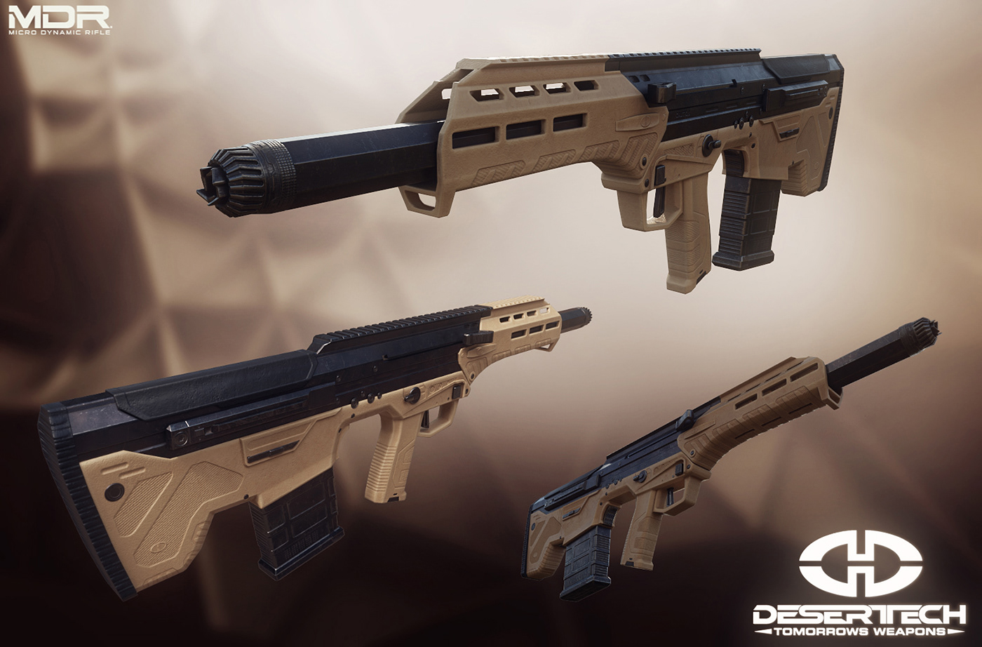 MDR，3D modeling，Gun design，product design，