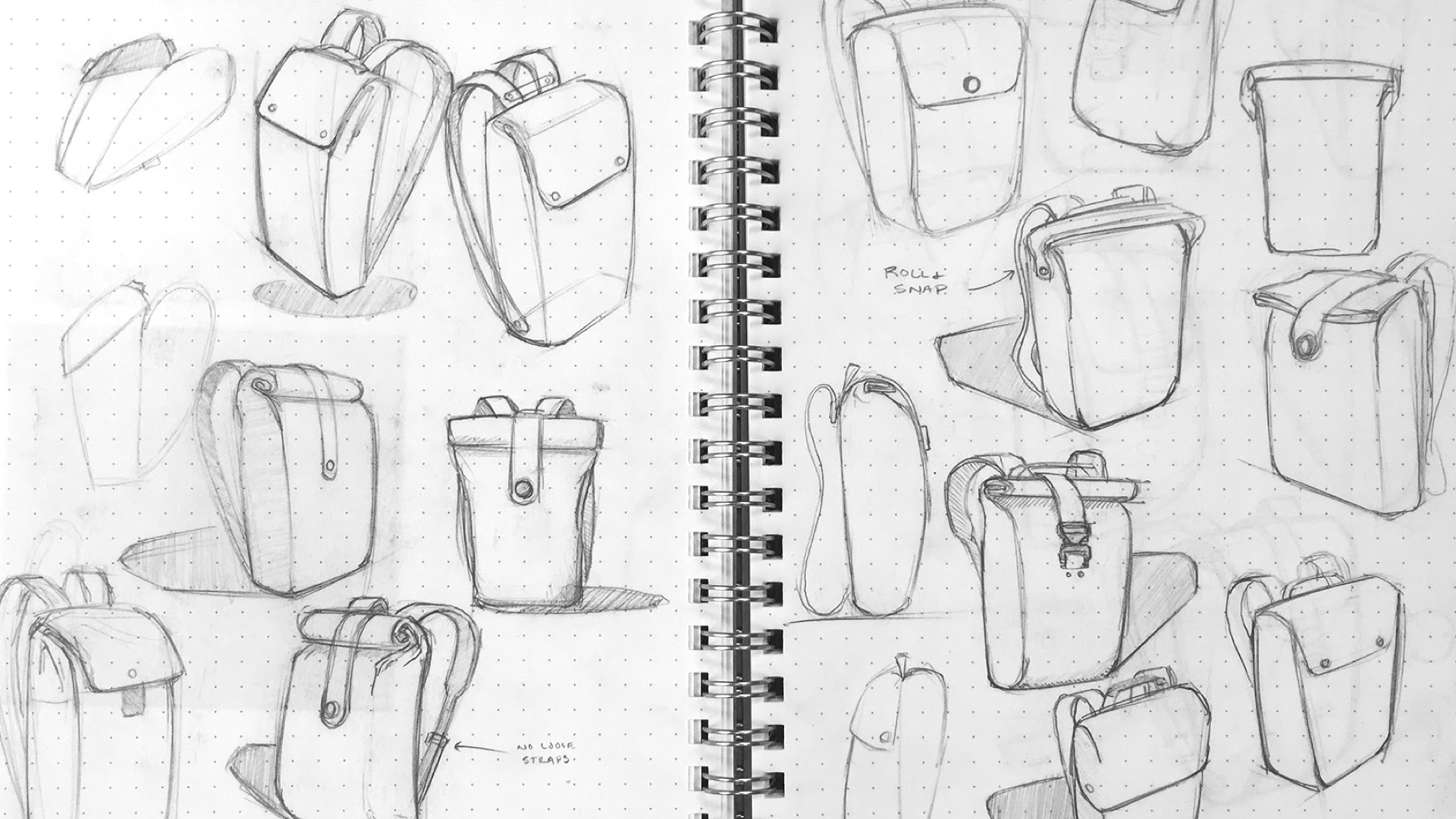 Roll-front，knapsack，genuine leather，brown，