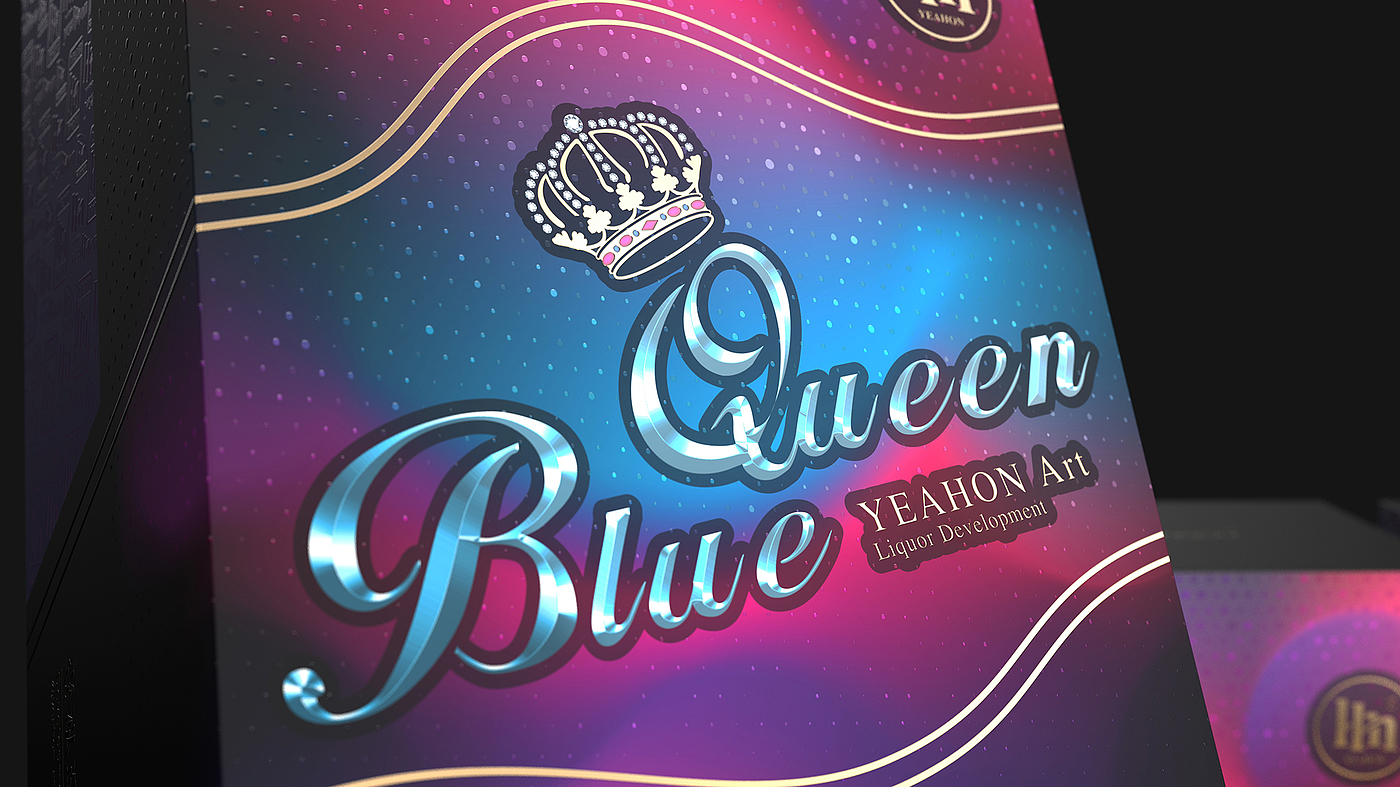 酒瓶设计，酒盒设计，海后，BlueQueen，壹泓造物®出品，