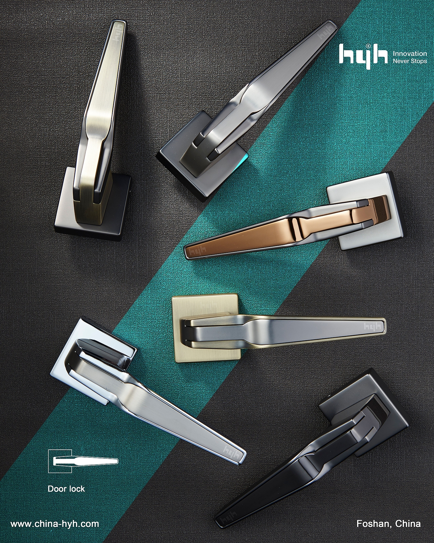 Door lock，Door handle，Split lock，product design，Original design，Chinese Design，